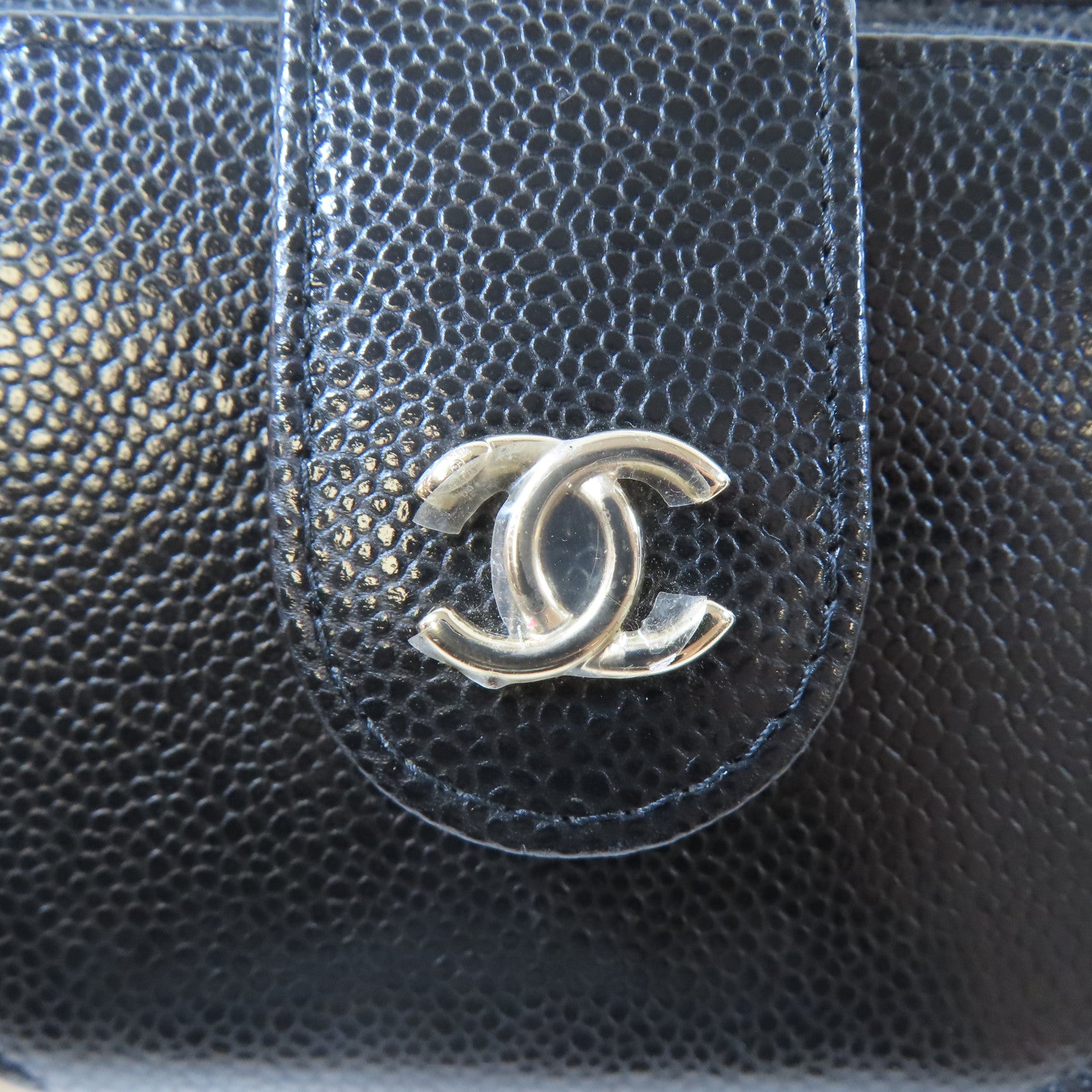 CHANEL 菱格Caviar皮革Wallet On Chain Bag金扣鏈帶肩背袋黑色
