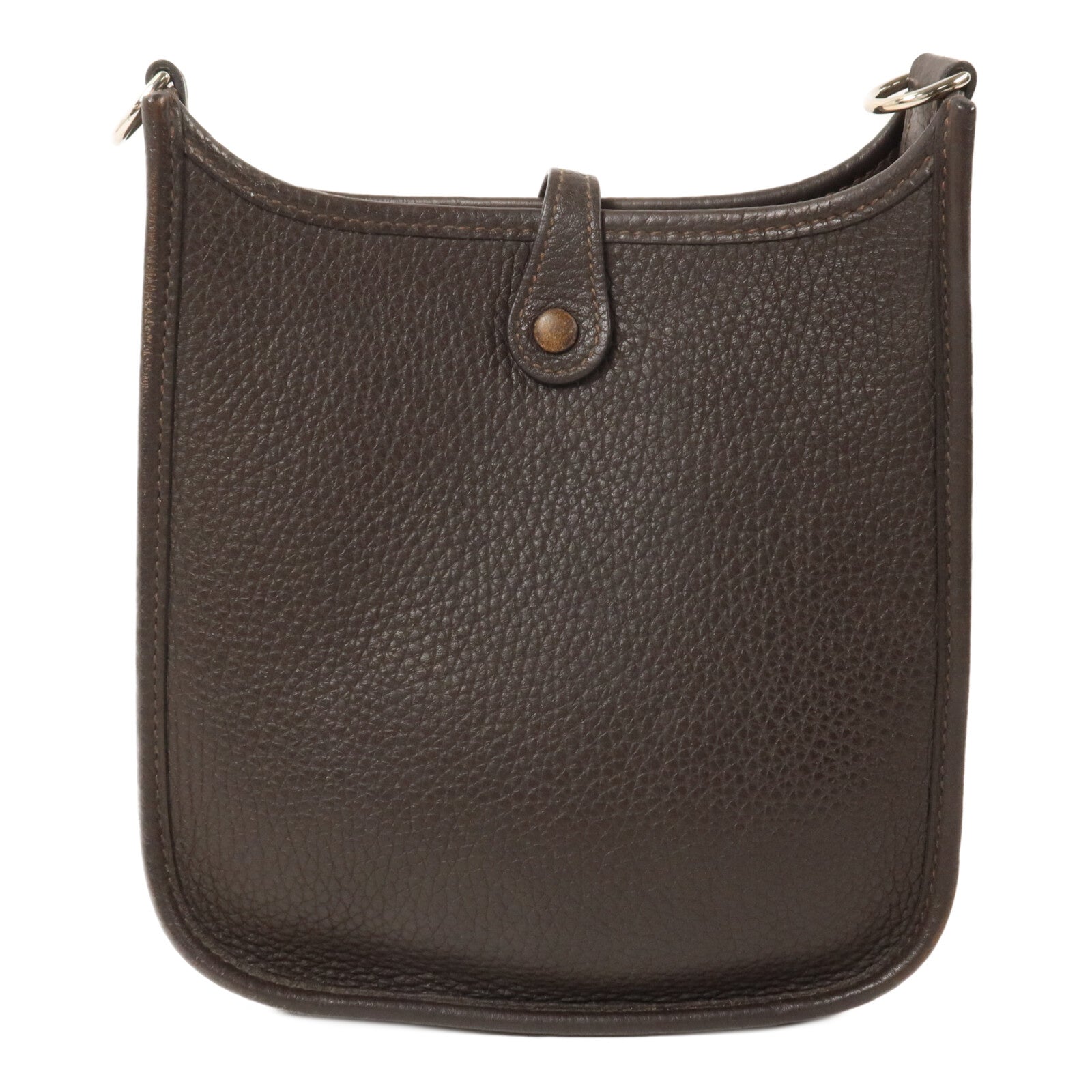 HERMES Clemence皮革Evelyne TPM肩背袋Ebene