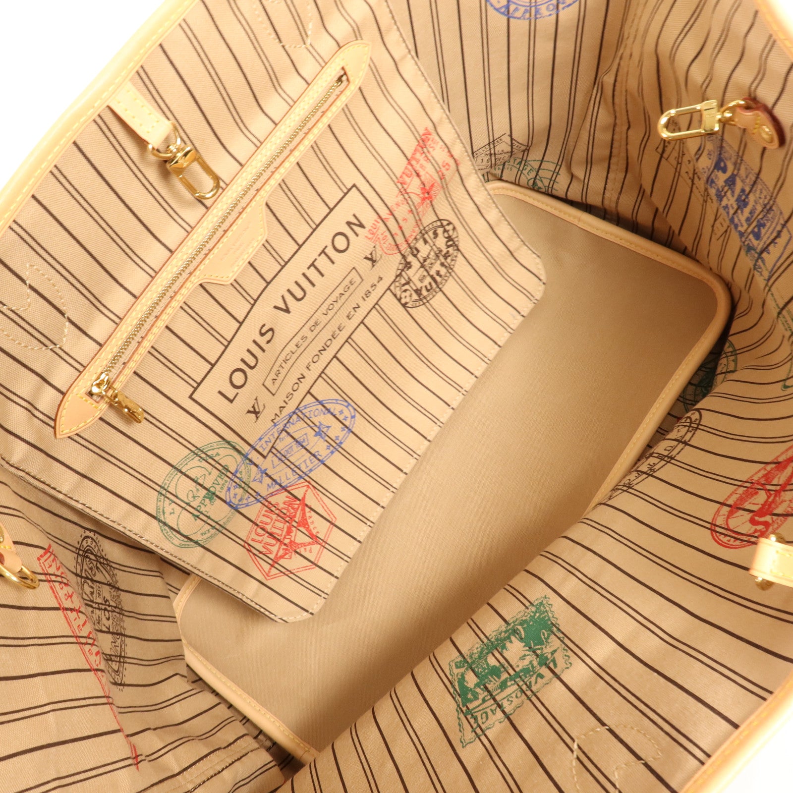 LOUIS VUITTON Monogram Neverfull Bandouliere Inside Out GM金扣手挽肩背兩用袋