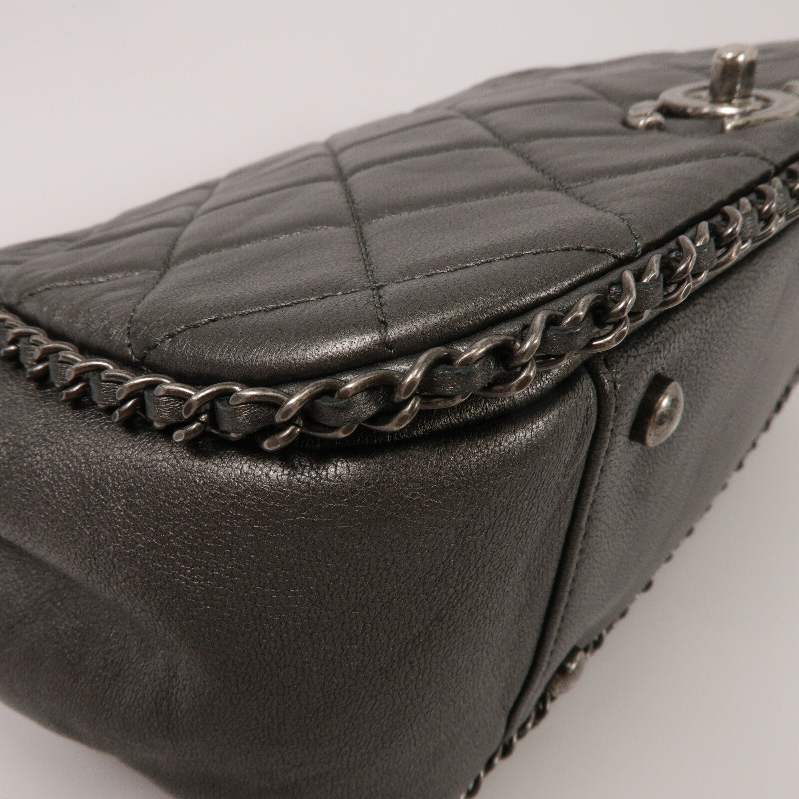 CHANEL 牛皮皮革Chain Shoulder鏈帶肩背袋