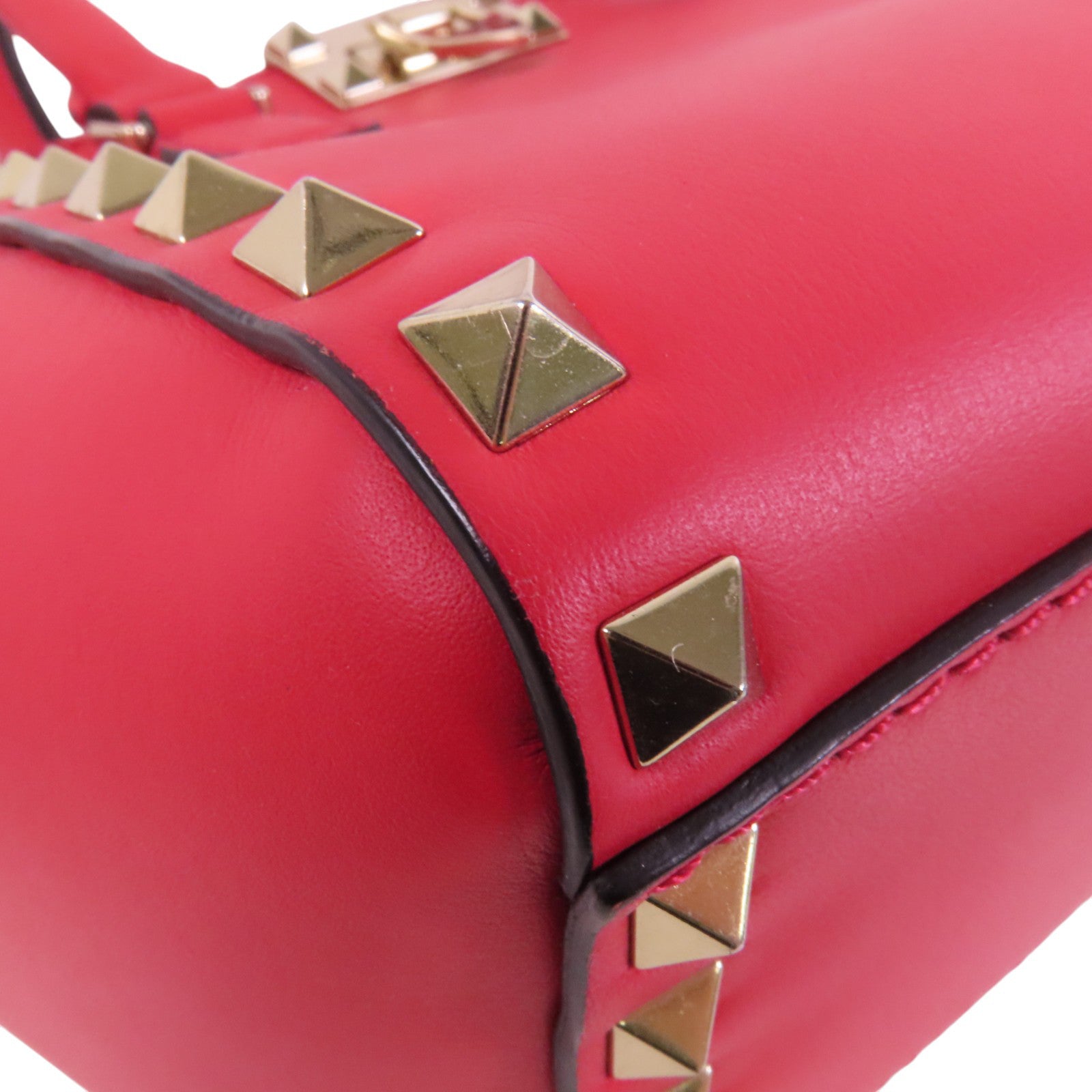 Valentino 牛皮皮革Rockstud金扣手挽肩背兩用袋