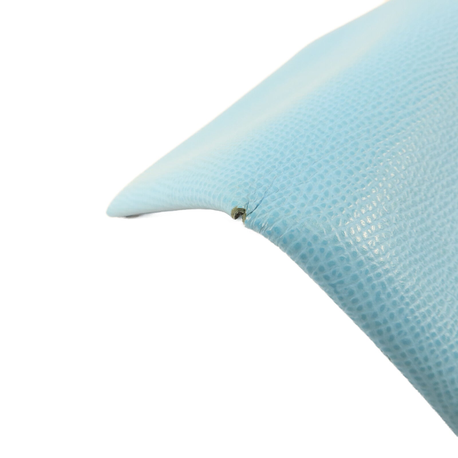 HERMES Epsom皮革Calvi Card Holder卡片套Bleu Celeste