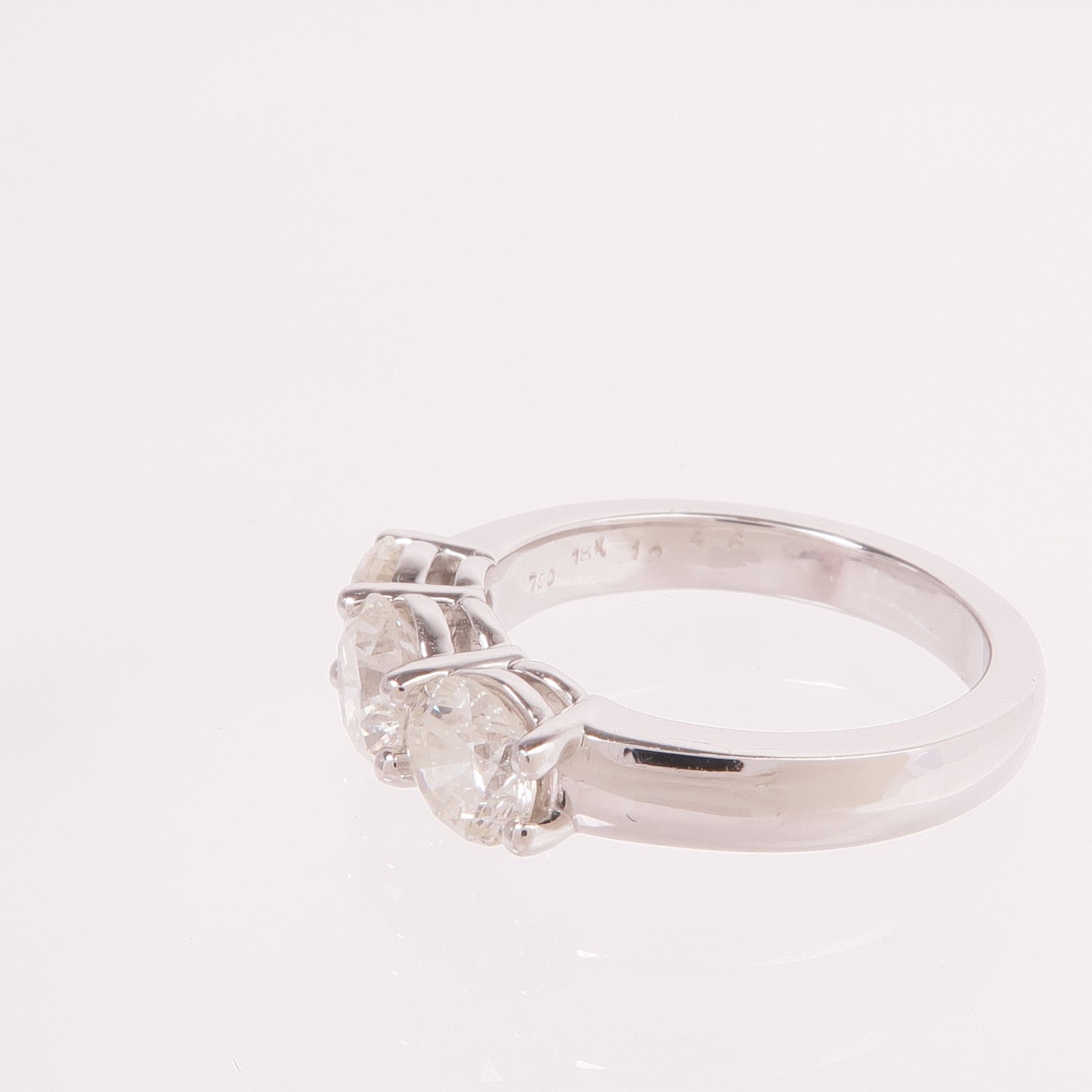 JEWELRY 【激減優惠】18K白金Diamond Ring鑽石戒指US#3.75