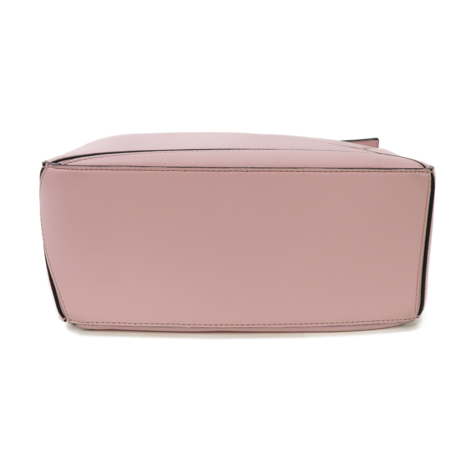 LOEWE 牛皮皮革Puzzle銀扣手挽肩背兩用袋粉紅色