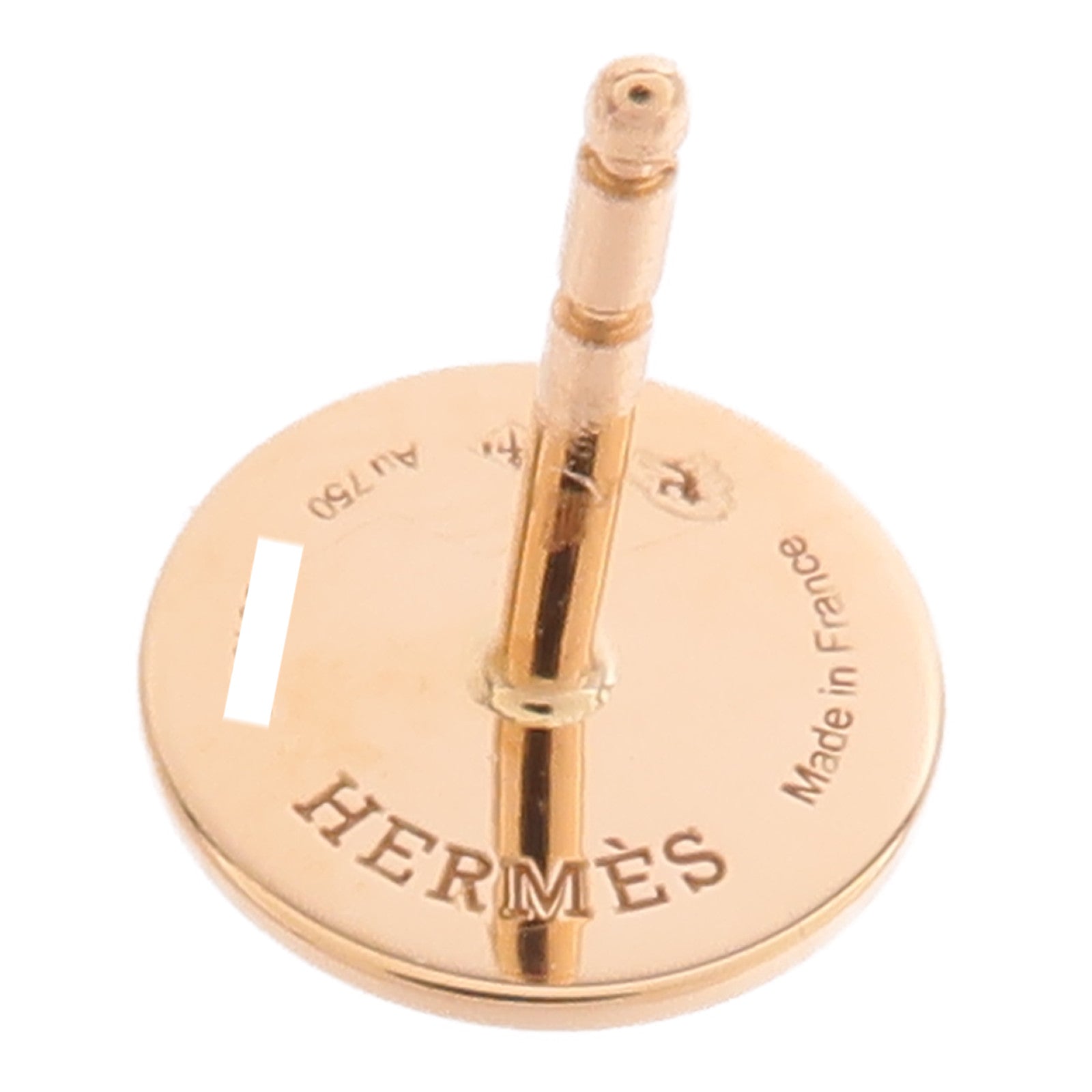 HERMES 18K玫瑰金Ex-Libris Earrings耳環