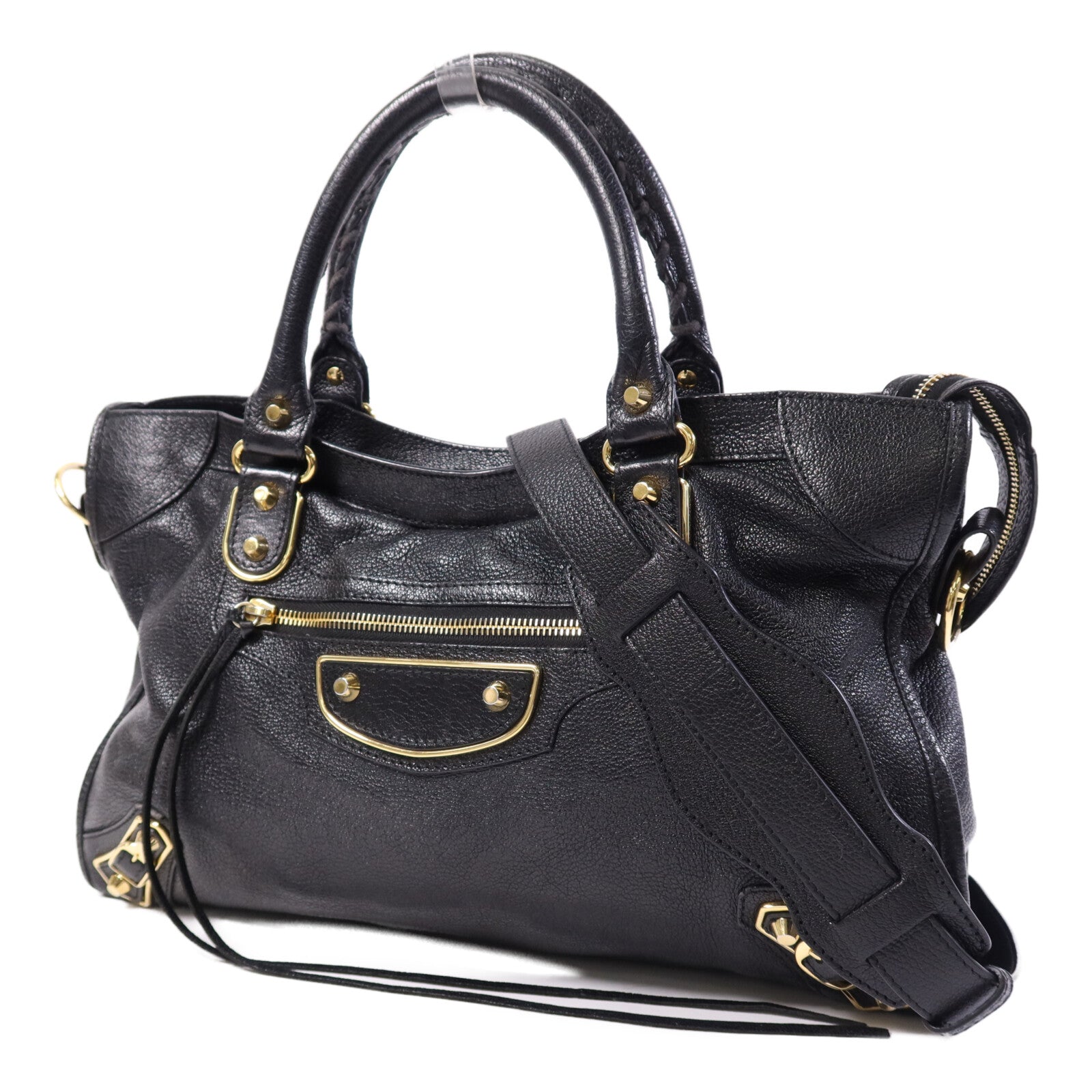 BALENCIAGA 牛皮皮革City金扣肩背袋