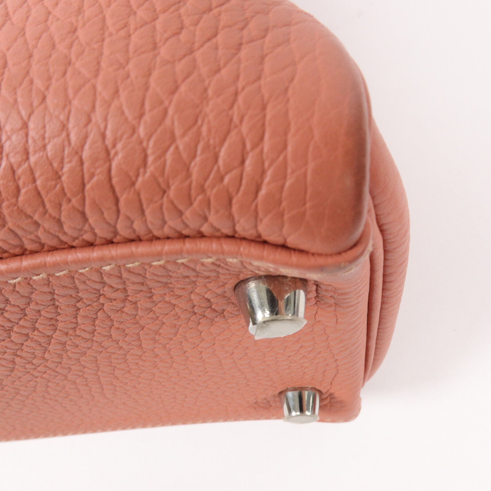 HERMES Clemence皮革Kelly 32手挽肩背兩用袋Rose Tes