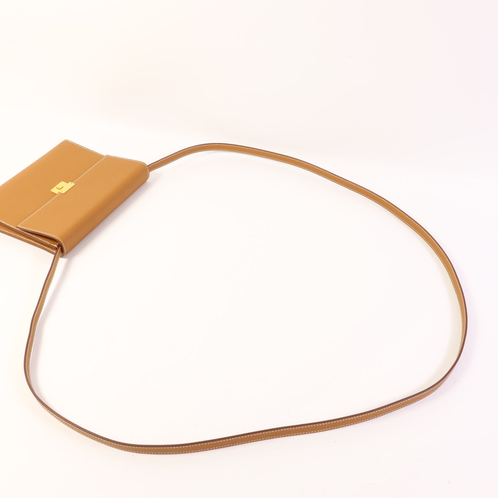 HERMES 【激減優惠】Epsom皮革Clic 16金扣肩背袋Gold