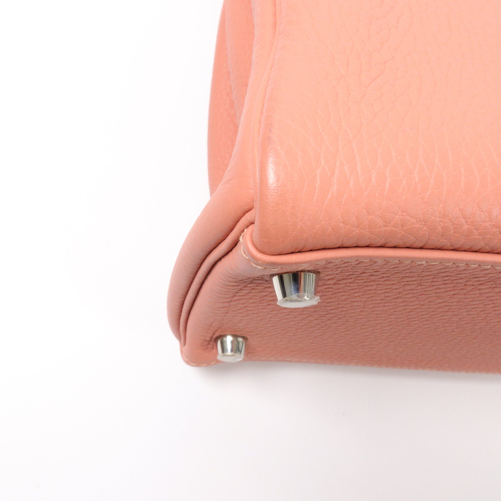 HERMES Clemence皮革Kelly 32手挽肩背兩用袋Rose Tes