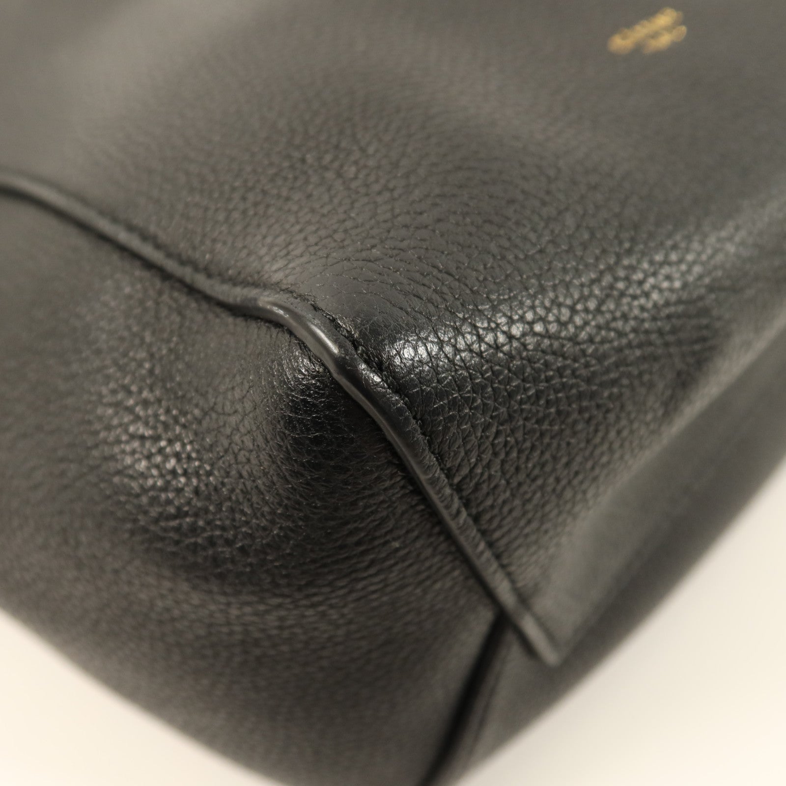 CELINE 牛皮皮革Sangle Bucket Small金扣肩胄袋
