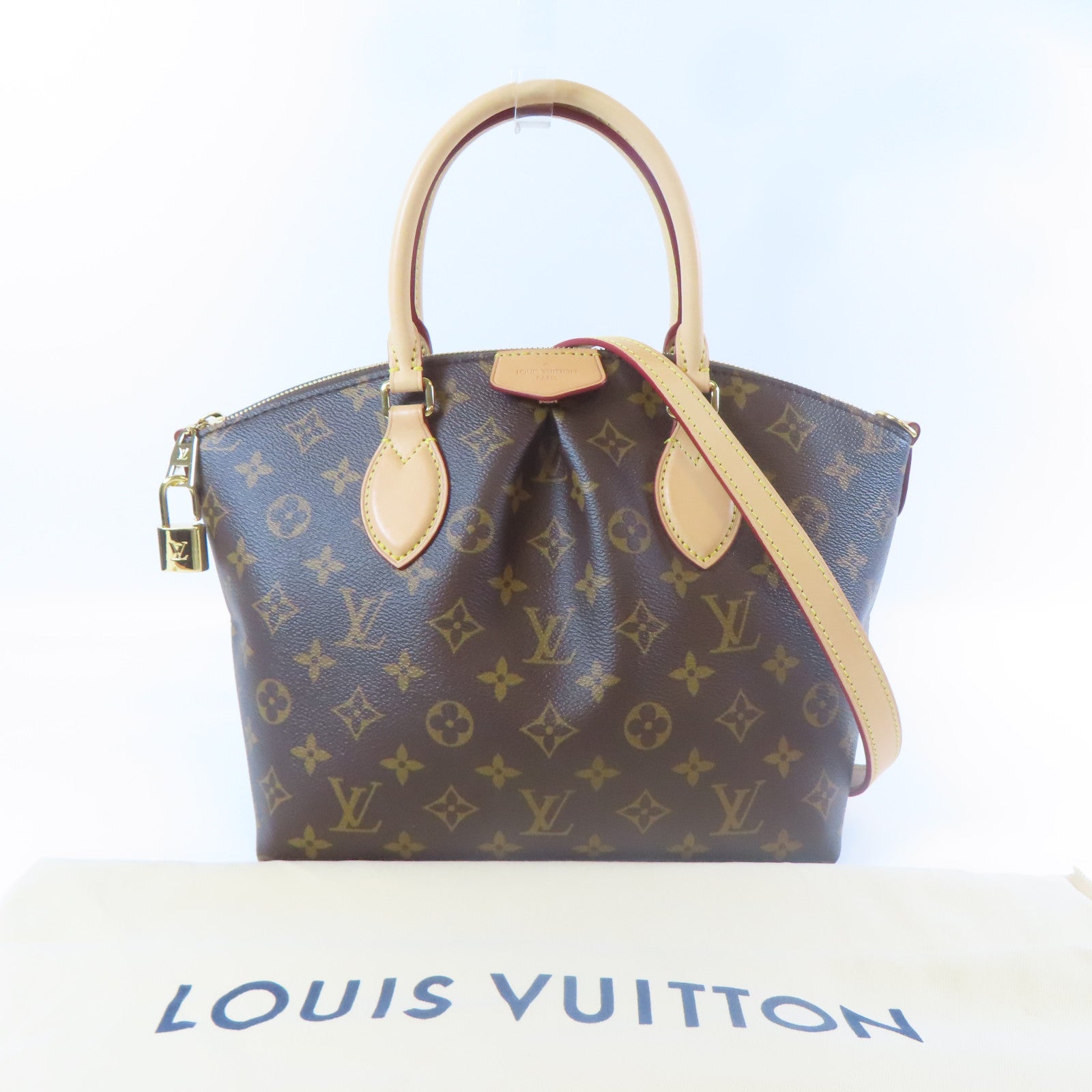 LOUIS VUITTON Monogram Boetie PM金扣手挽肩背兩用袋啡色