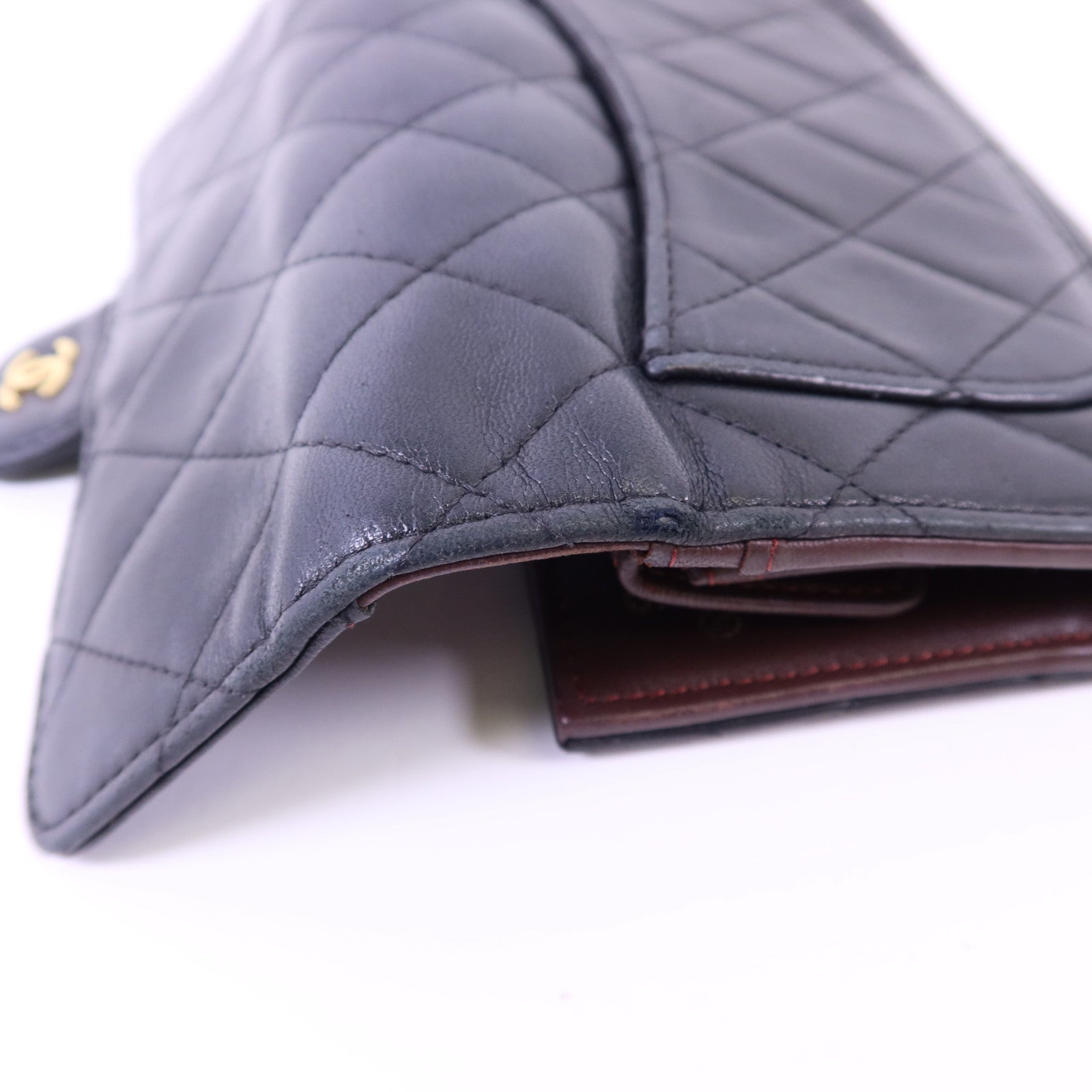 CHANEL 【激減優惠】羊皮皮革Long Wallet金扣長錢包