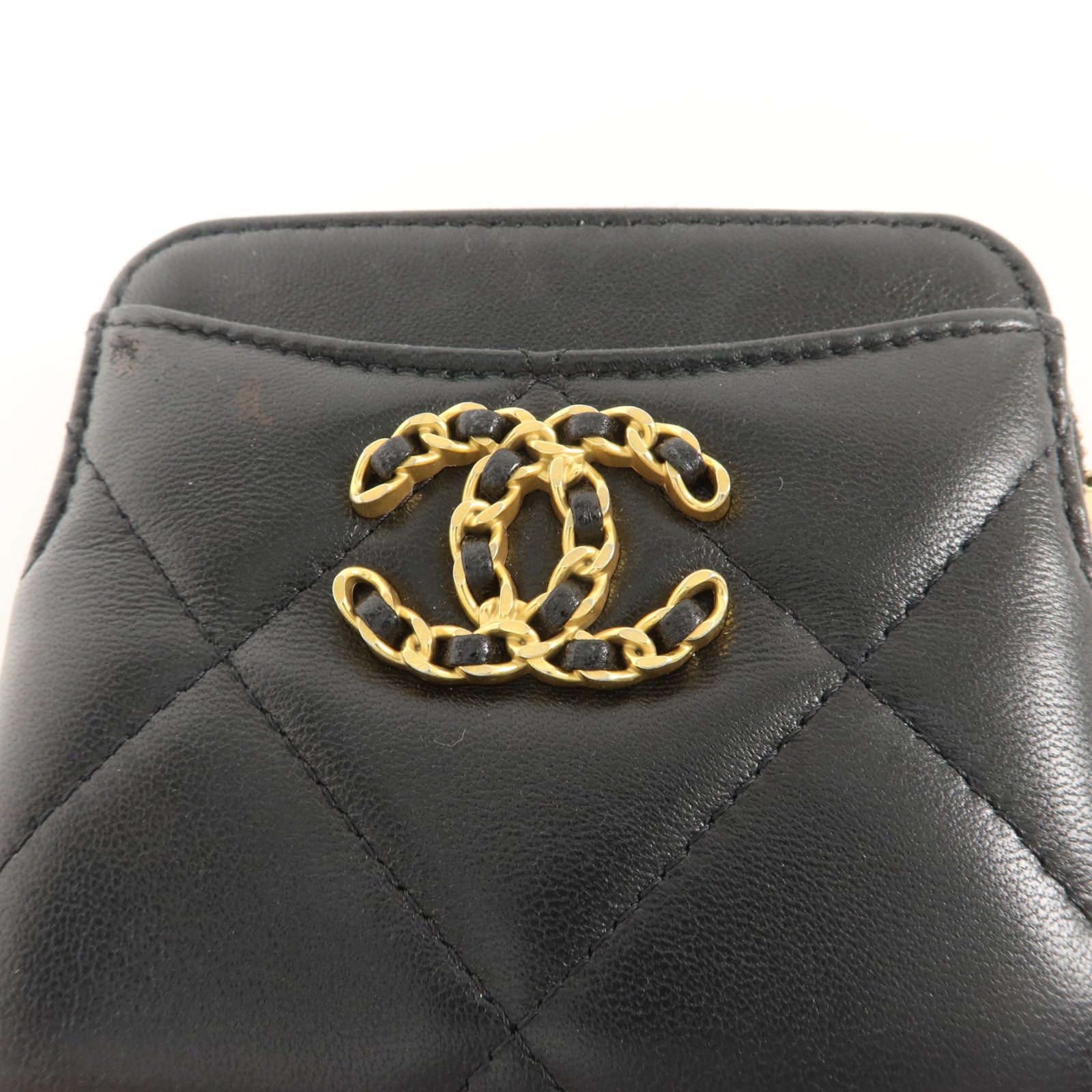 CHANEL 羊皮皮革C19 Zipped Card & Coin Case卡片套