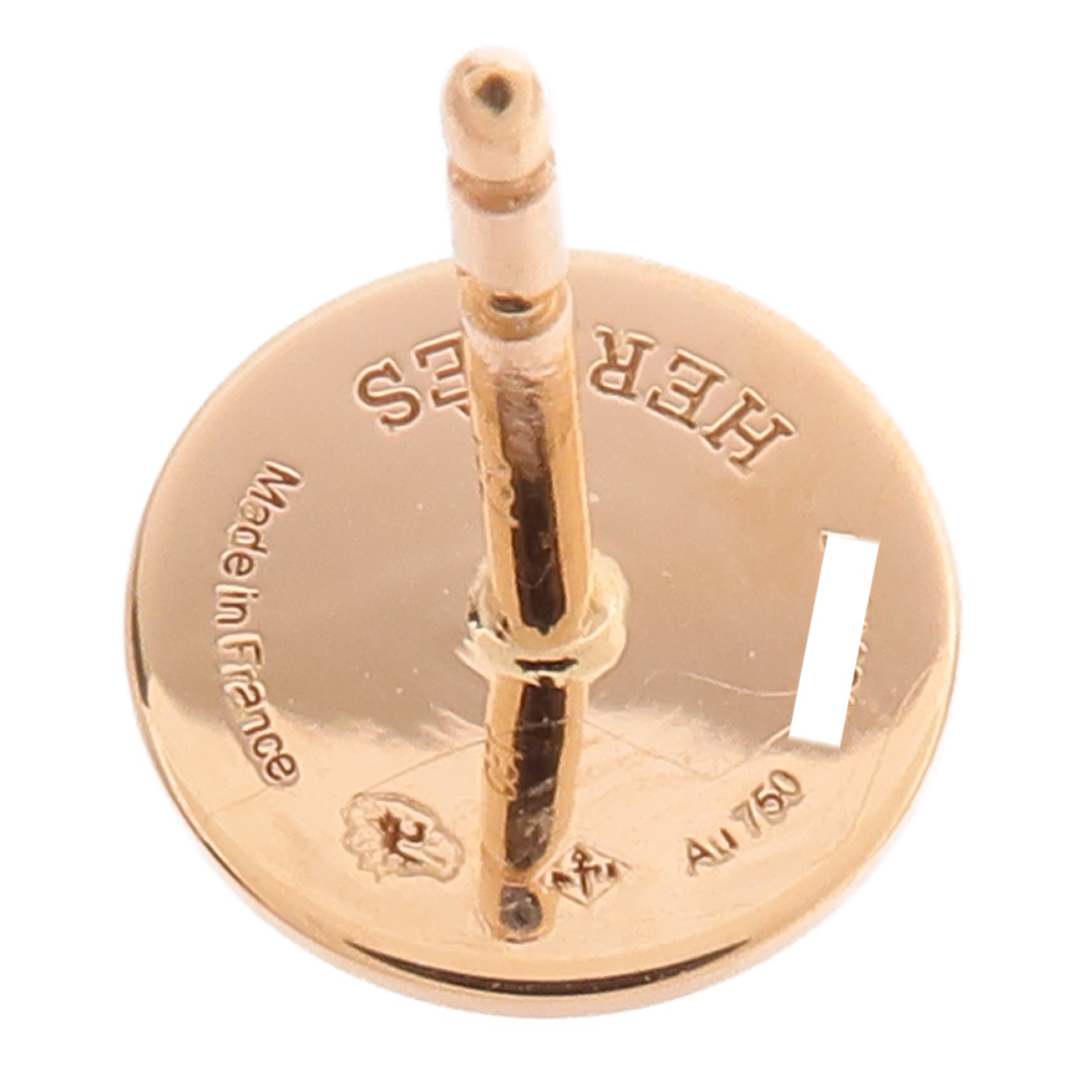 HERMES 18K玫瑰金Ex-Libris Earrings耳環