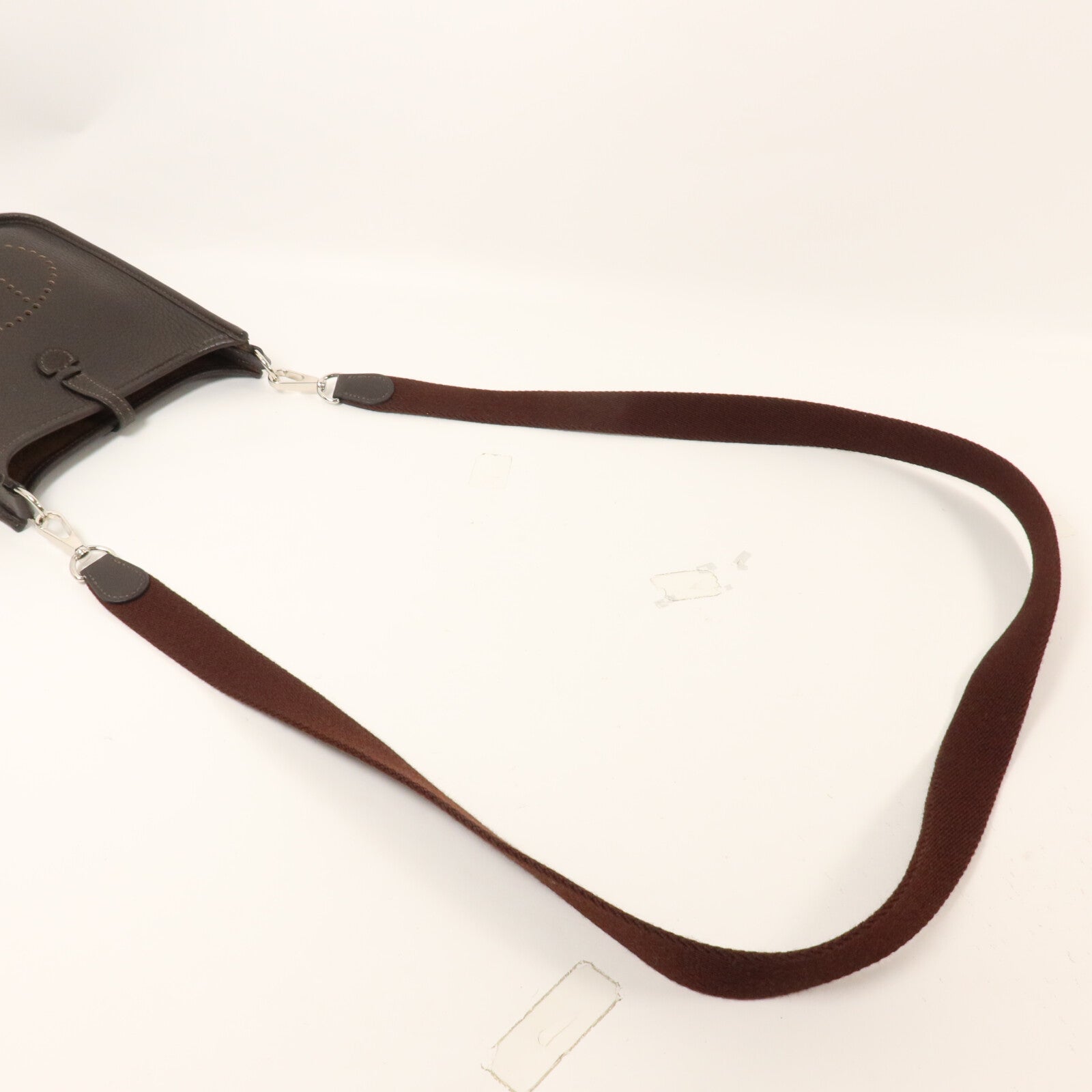 HERMES Clemence皮革Evelyne TPM肩背袋Ebene