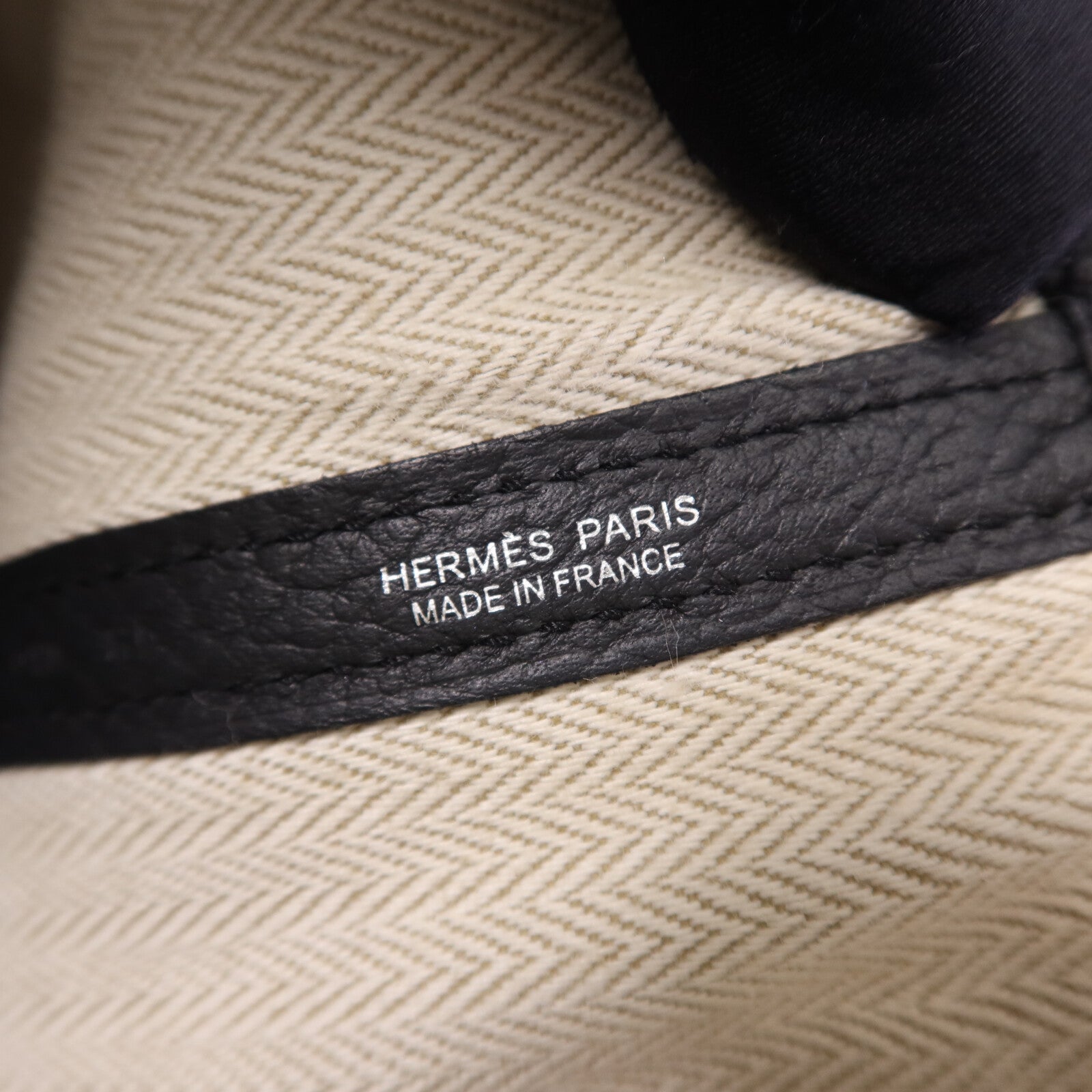 HERMES Negonda皮革Garden Party PM銀扣手挽袋Plomb