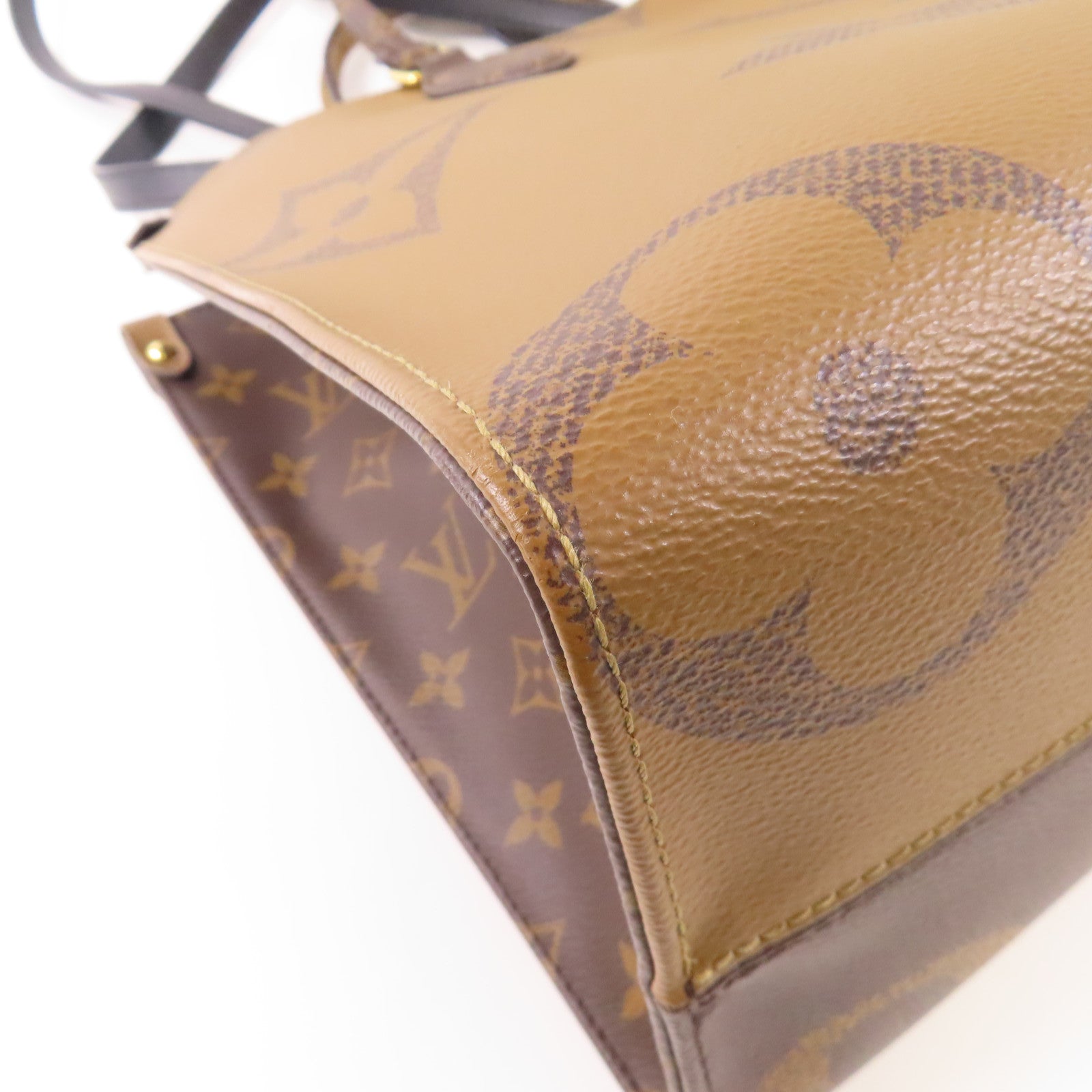 LOUIS VUITTON 【激減優惠】Monogram Giant/Monogram Reverse On The Go MM金扣手挽肩背兩用袋