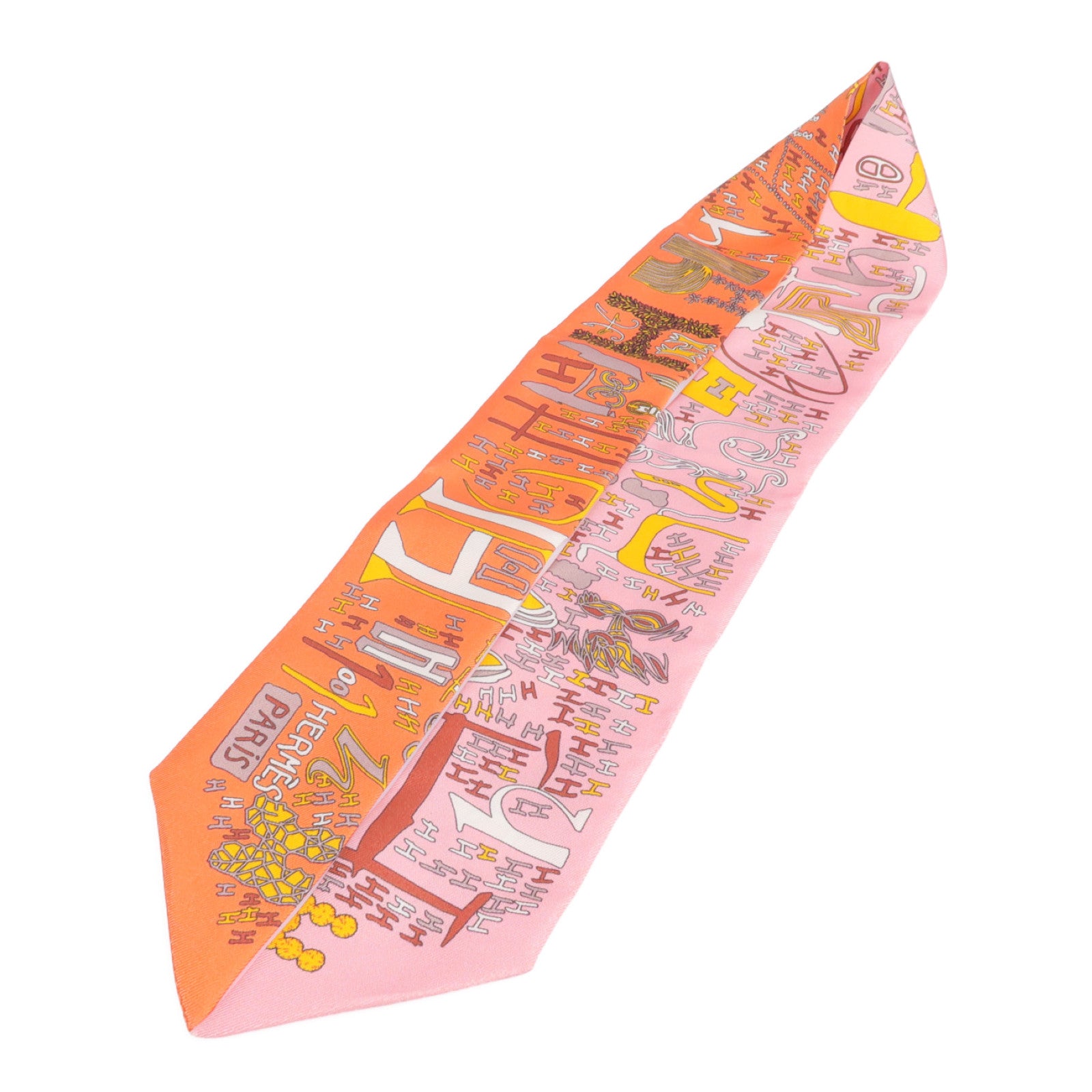 HERMES 絲質Twilly絲巾