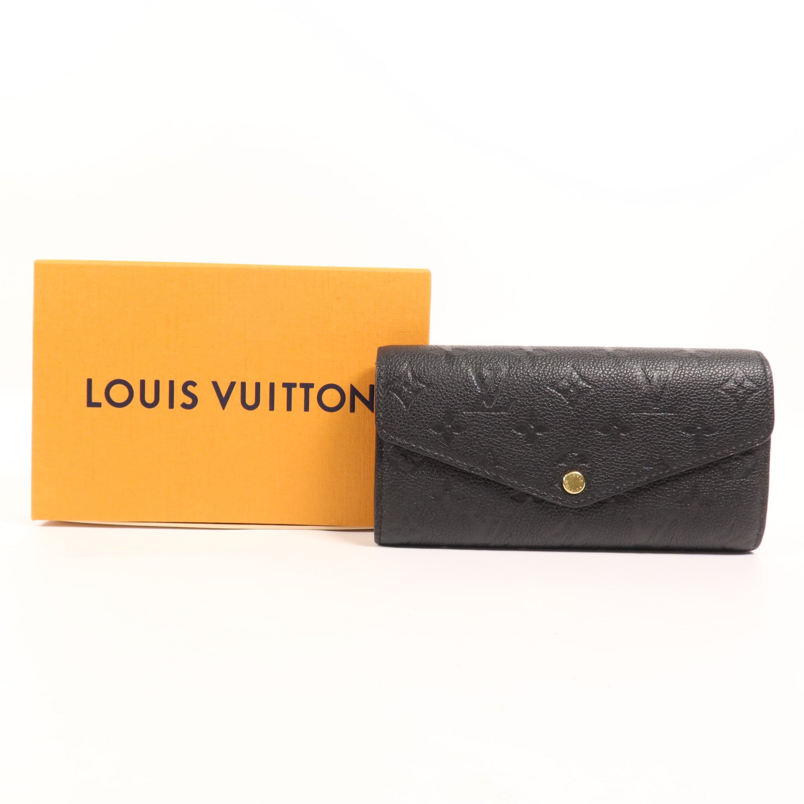 LOUIS VUITTON Monogram Empreinte Sarah Wallet金扣長錢包