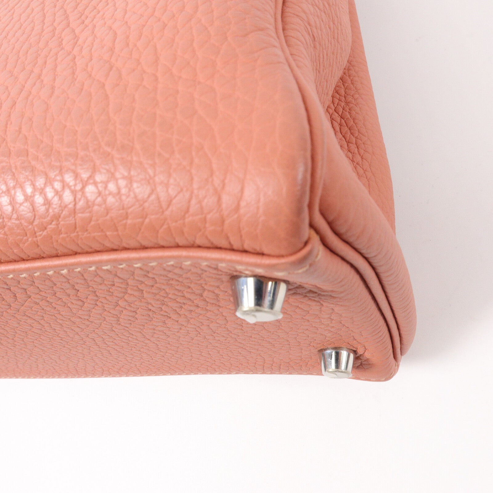 HERMES Clemence皮革Kelly 32手挽肩背兩用袋Rose Tes
