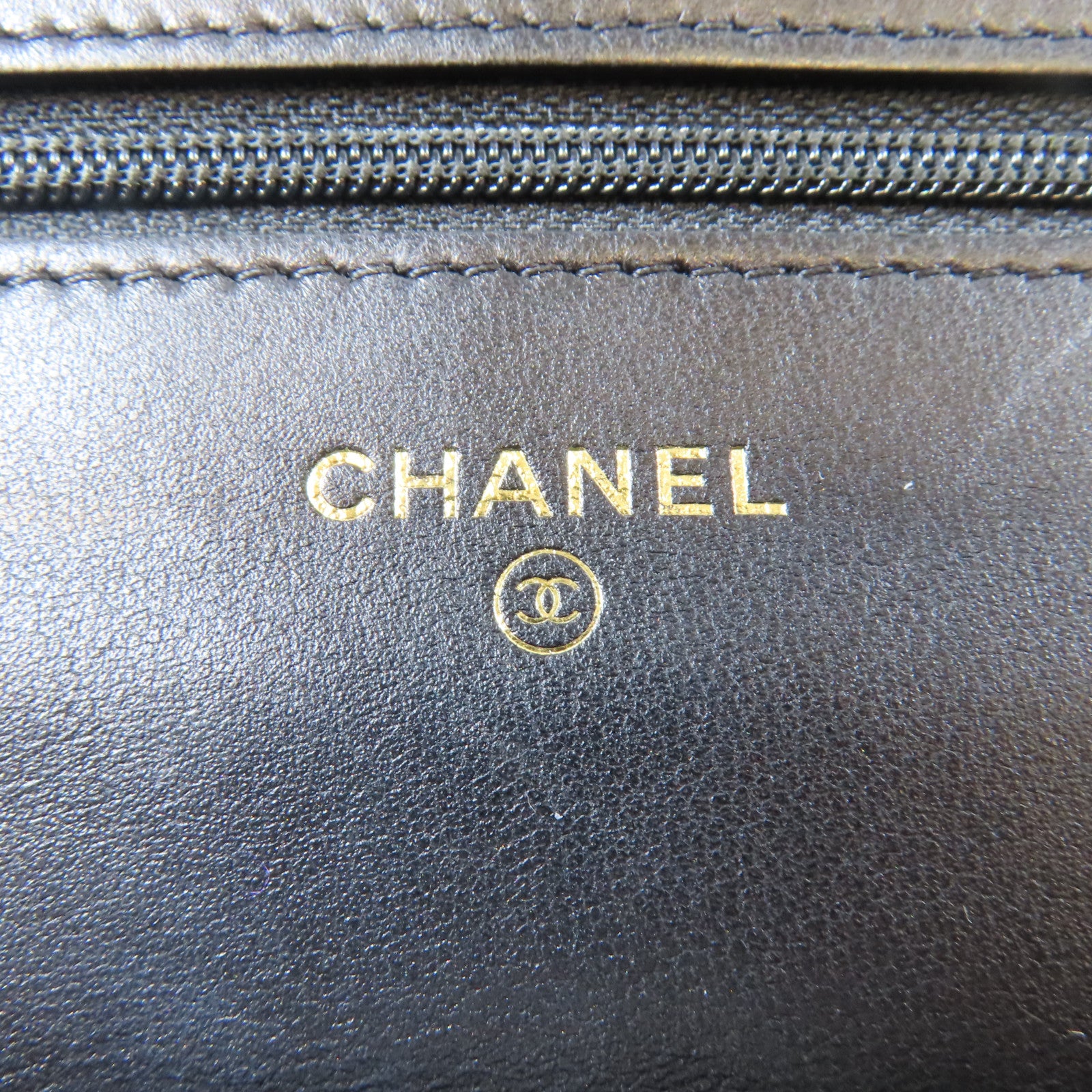 CHANEL 菱格羊皮皮革Egyptian Amulet WOC金扣鏈帶肩背袋黑色
