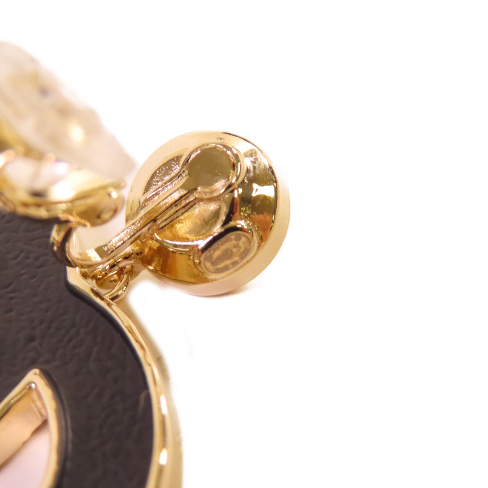 CHANEL 金屬/水鑽CC  Earrings金扣耳環金色/黑色