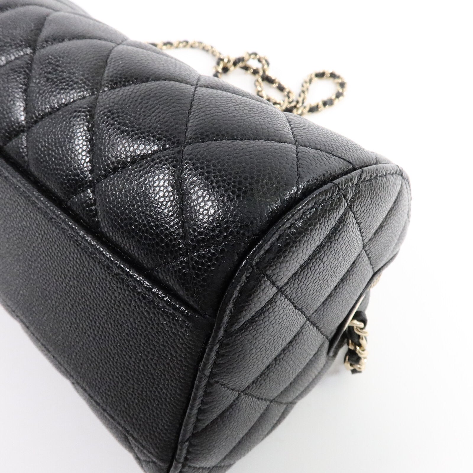 CHANEL 牛皮皮革Boston Bag手挽肩背兩用袋