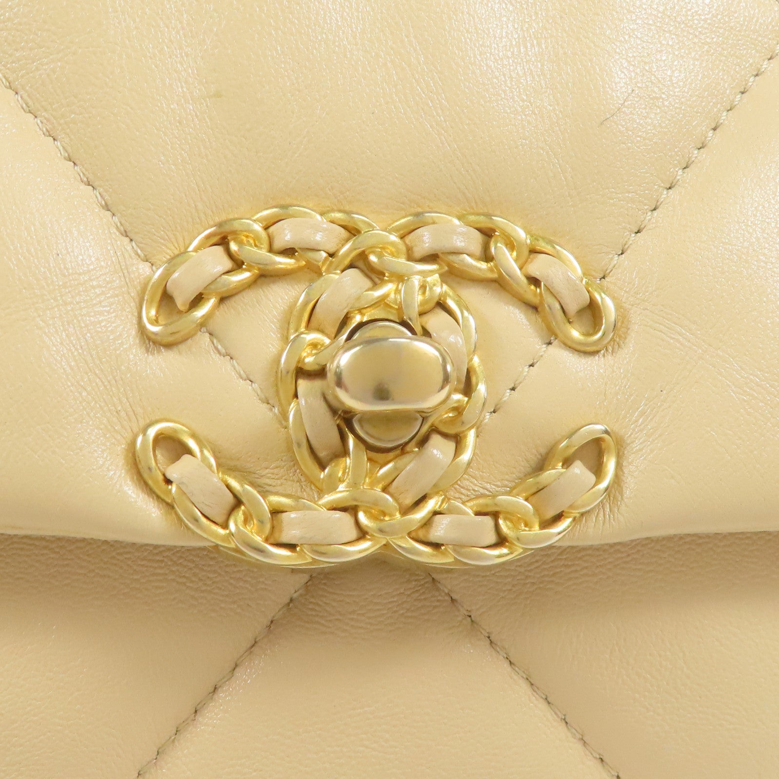 CHANEL 羊皮皮革C19手挽肩背兩用袋