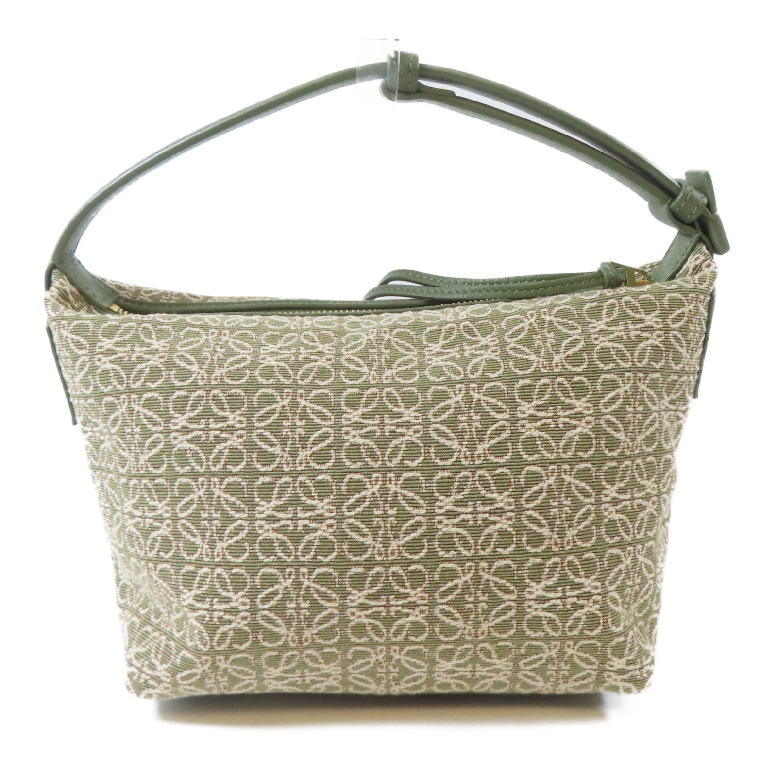 LOEWE 帆布Cubi Hand Bag金扣手挽袋綠色