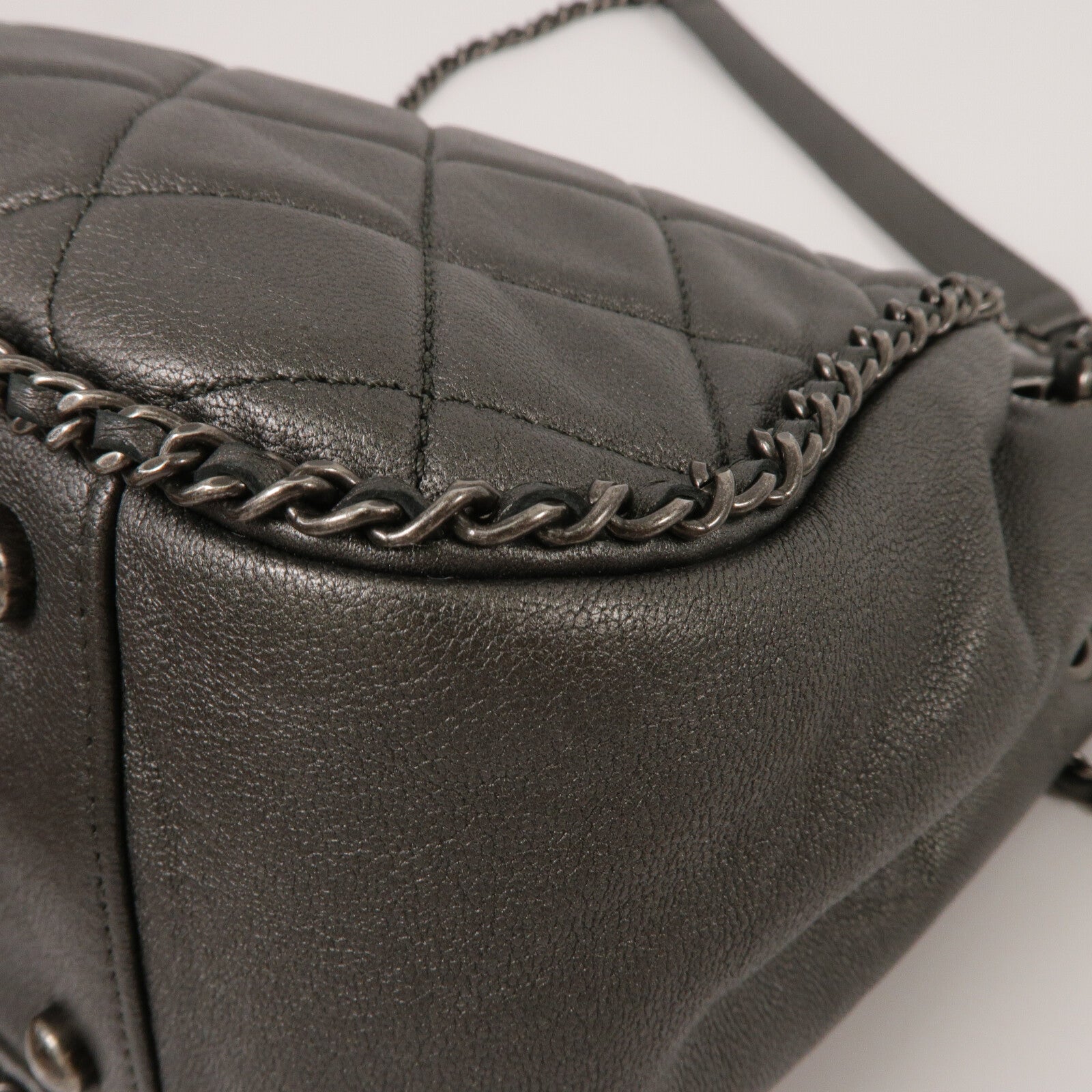 CHANEL 牛皮皮革Chain Shoulder鏈帶肩背袋