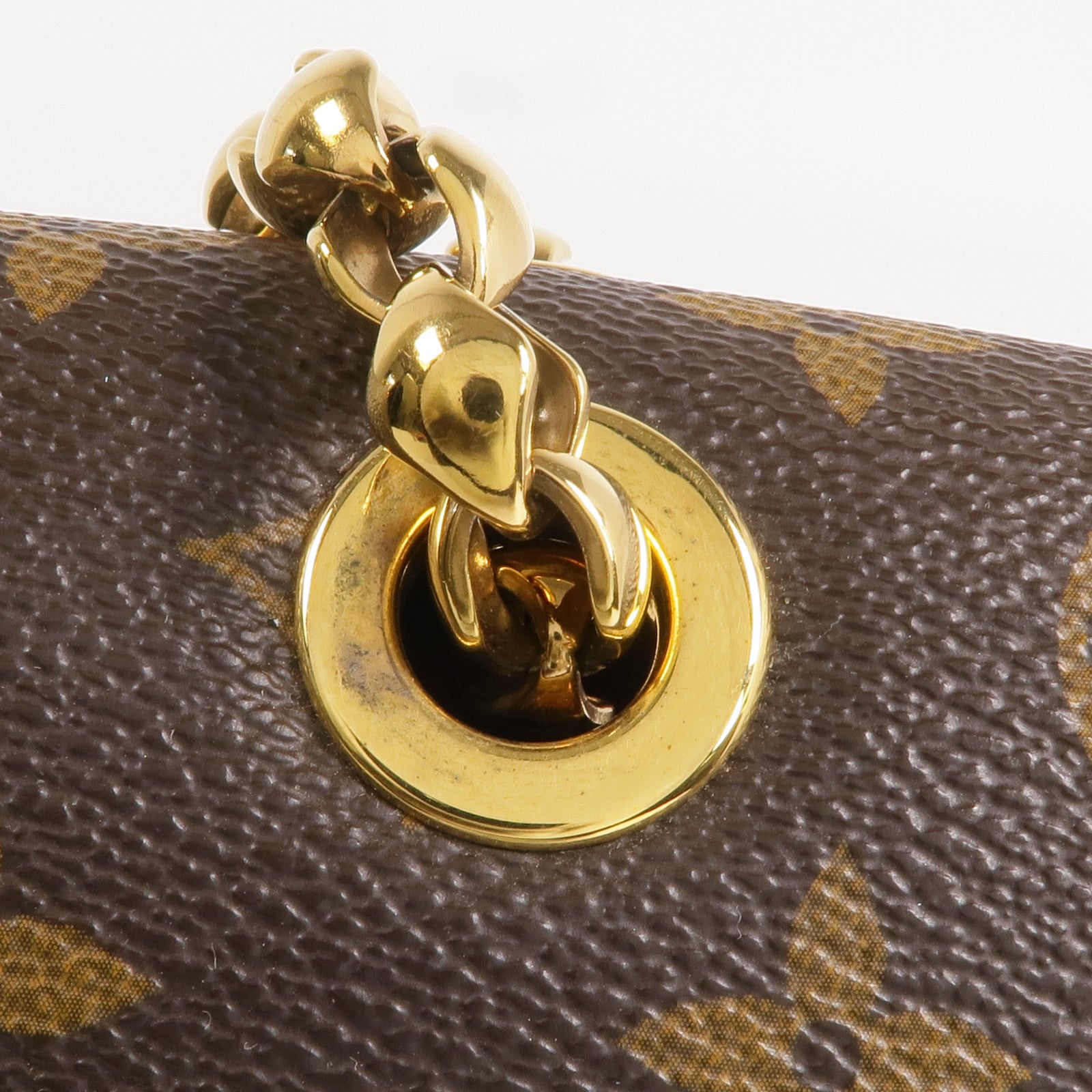 LOUIS VUITTON Monogram Victoire金扣鏈帶肩背袋