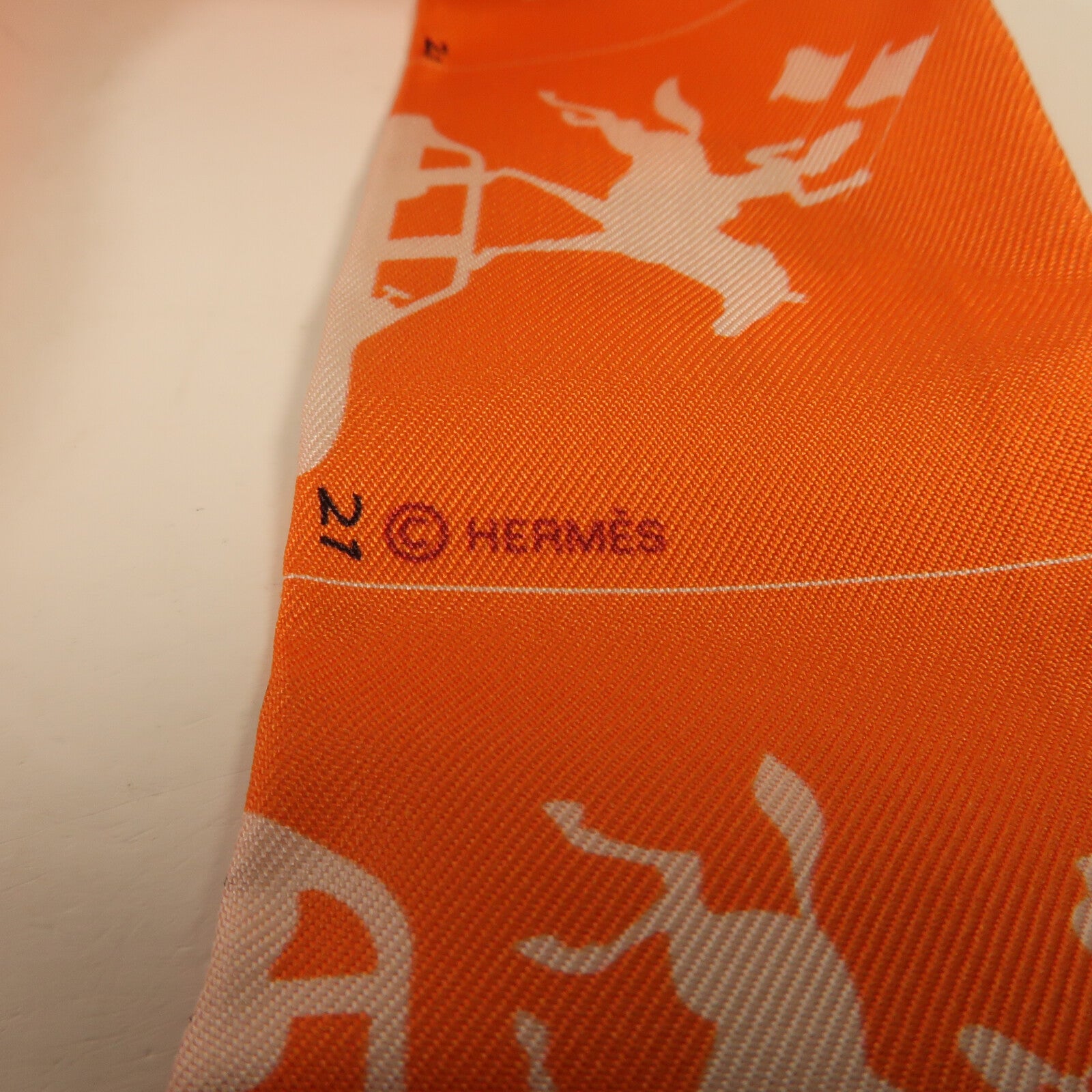 HERMES 絲質Twilly絲巾