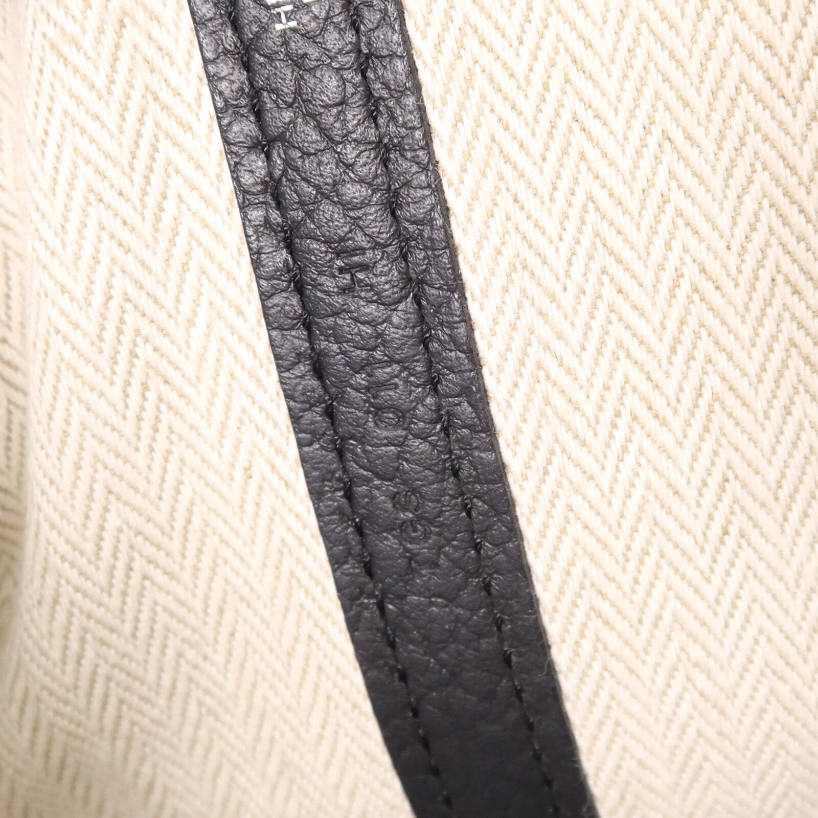 HERMES Negonda皮革Garden Party PM銀扣手挽袋Plomb