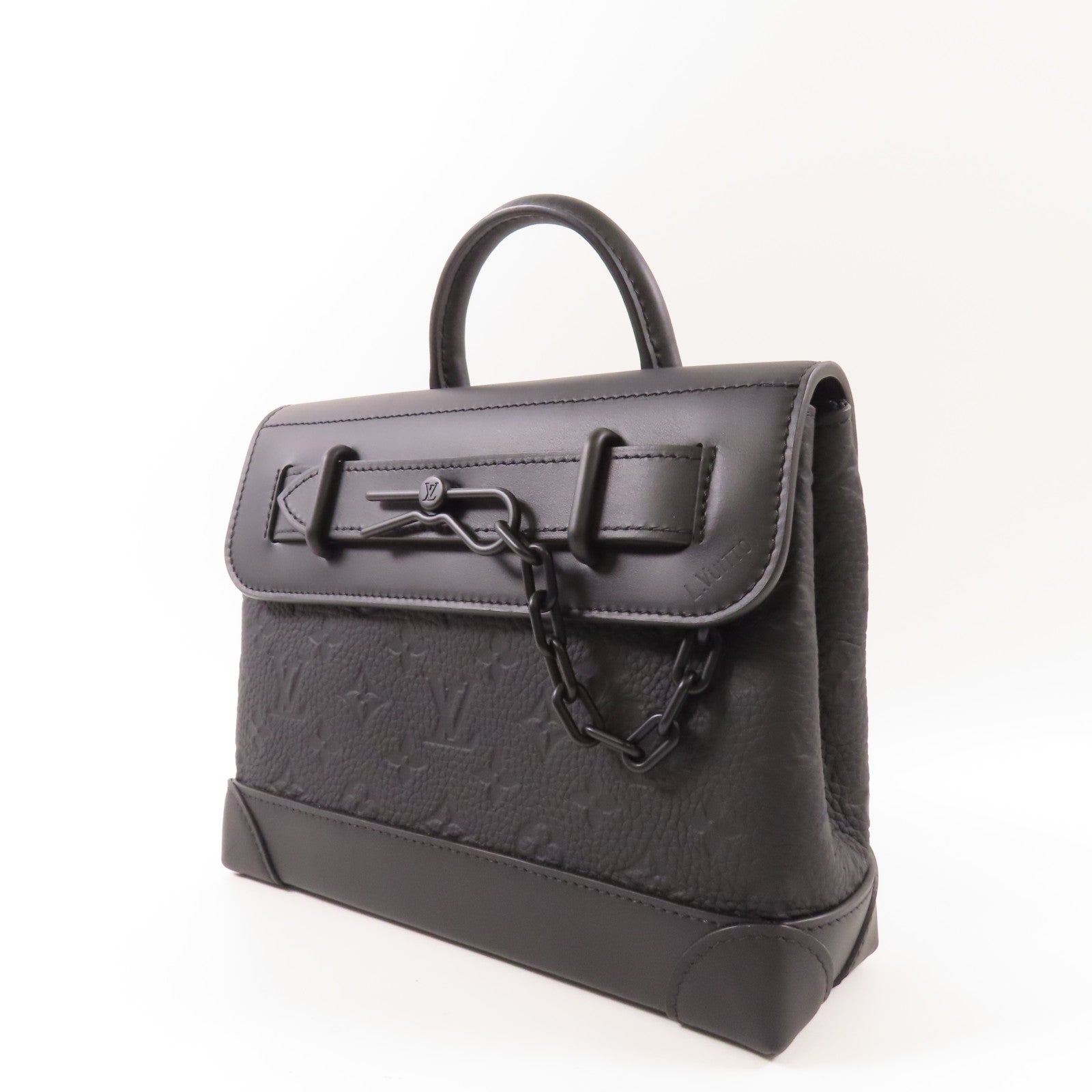 LOUIS VUITTON Taurillon Monogram Steamer PM手挽肩背兩用袋
