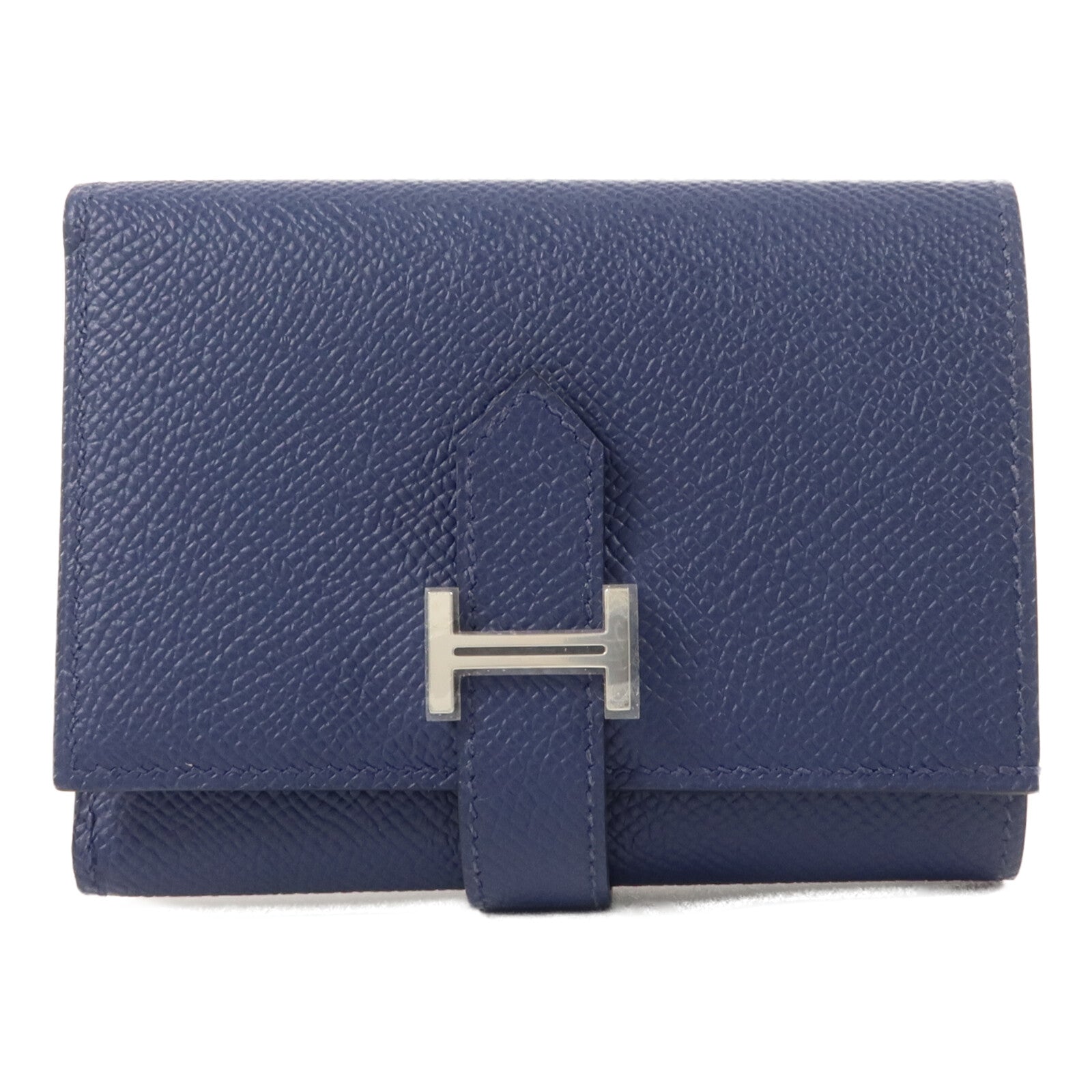 HERMES Epsom皮革Bearn Combine Wallet錢包Bleu Saphir