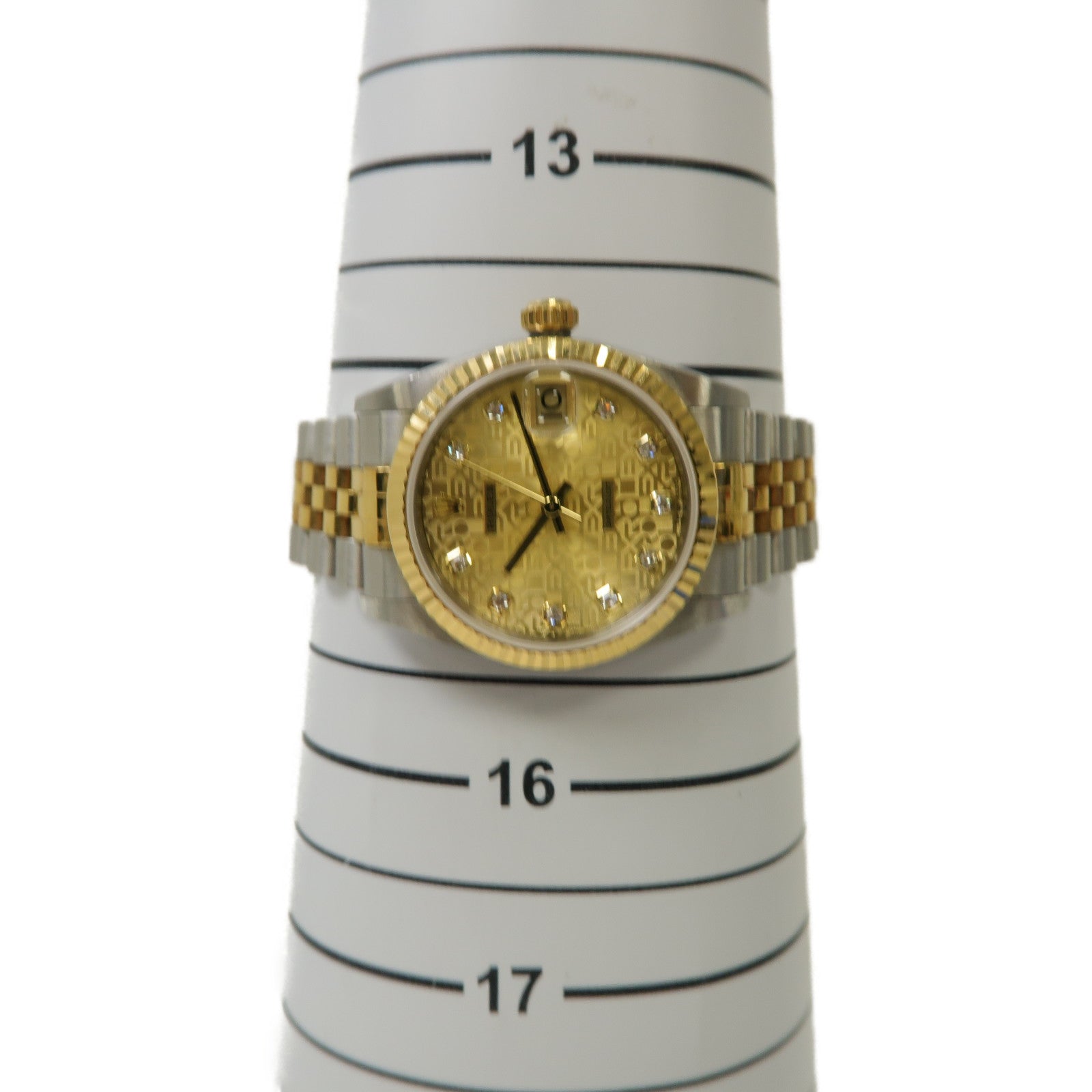ROLEX Datejust 18K黃金/不鏽鋼自動機芯手錶金色/銀色