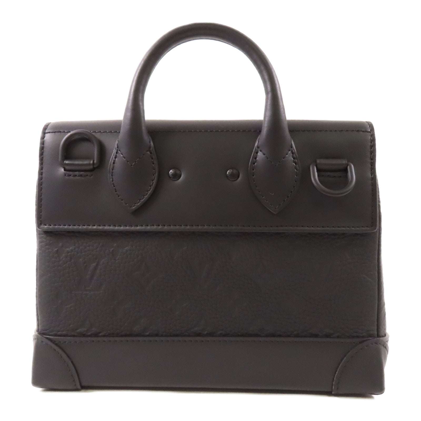 LOUIS VUITTON Taurillon Monogram Steamer PM手挽肩背兩用袋