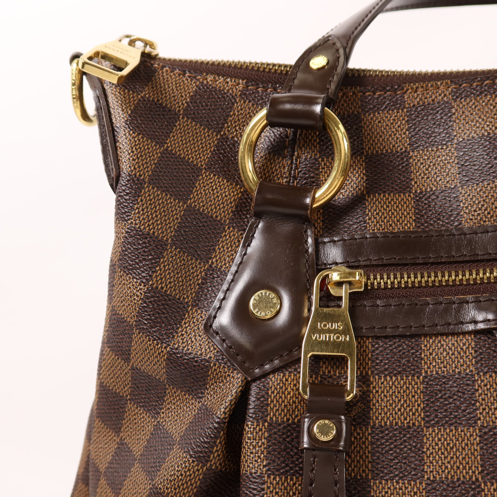 LOUIS VUITTON 【激減優惠】Damier Evora MM金扣手挽肩背兩用袋