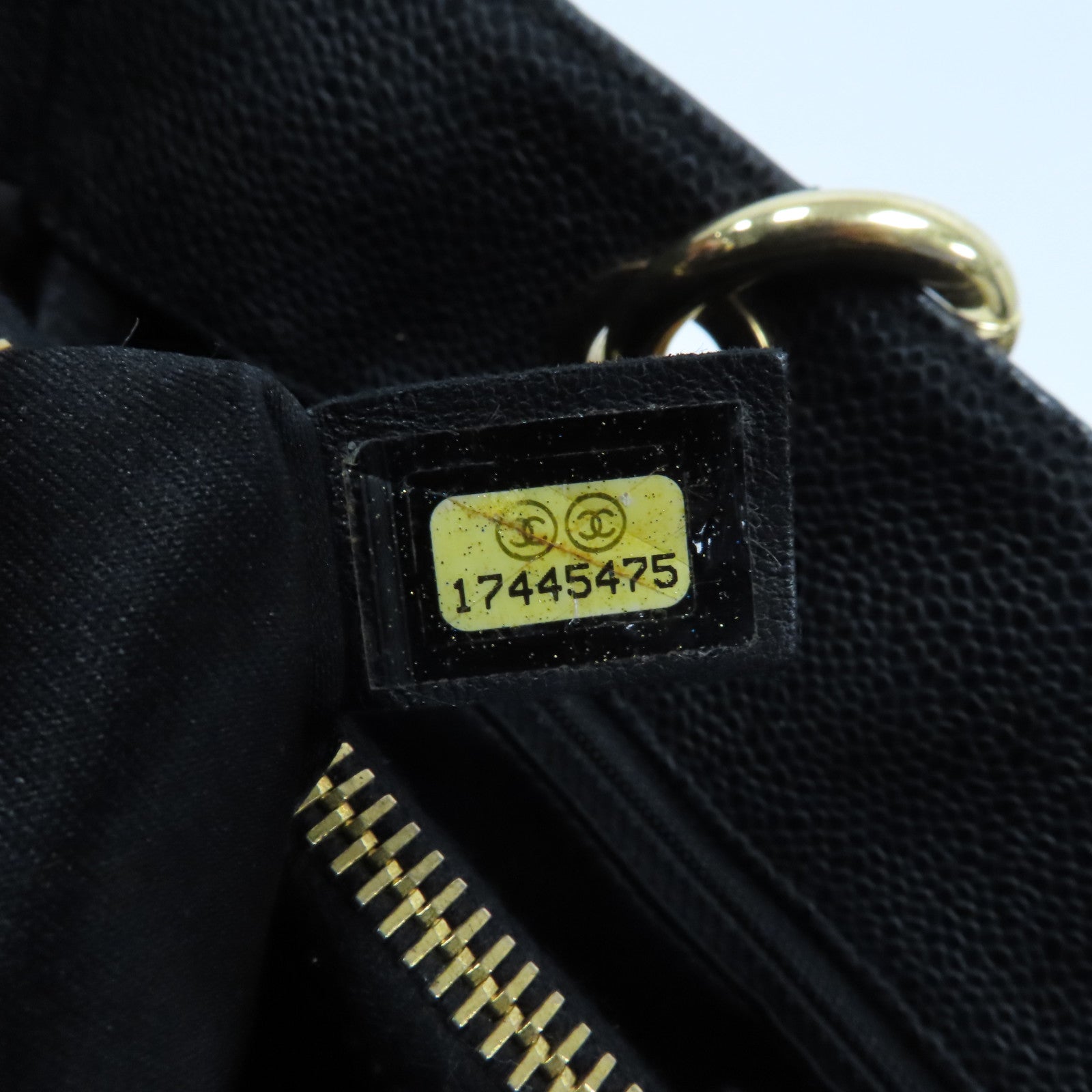 CHANEL 菱格Caviar皮革Grand Shopping Tote Bag金扣肩背袋黑色