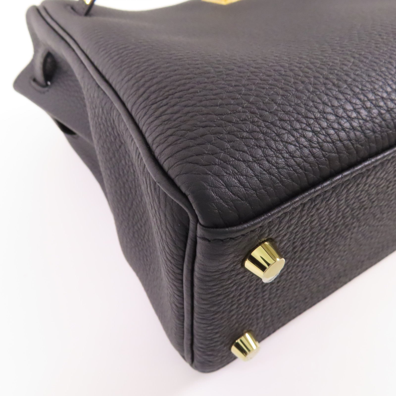 HERMES Togo皮革Kelly 25金扣手挽肩背兩用袋89 Noir