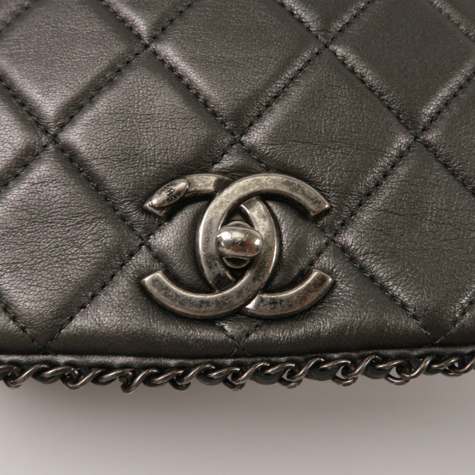 CHANEL 牛皮皮革Chain Shoulder鏈帶肩背袋