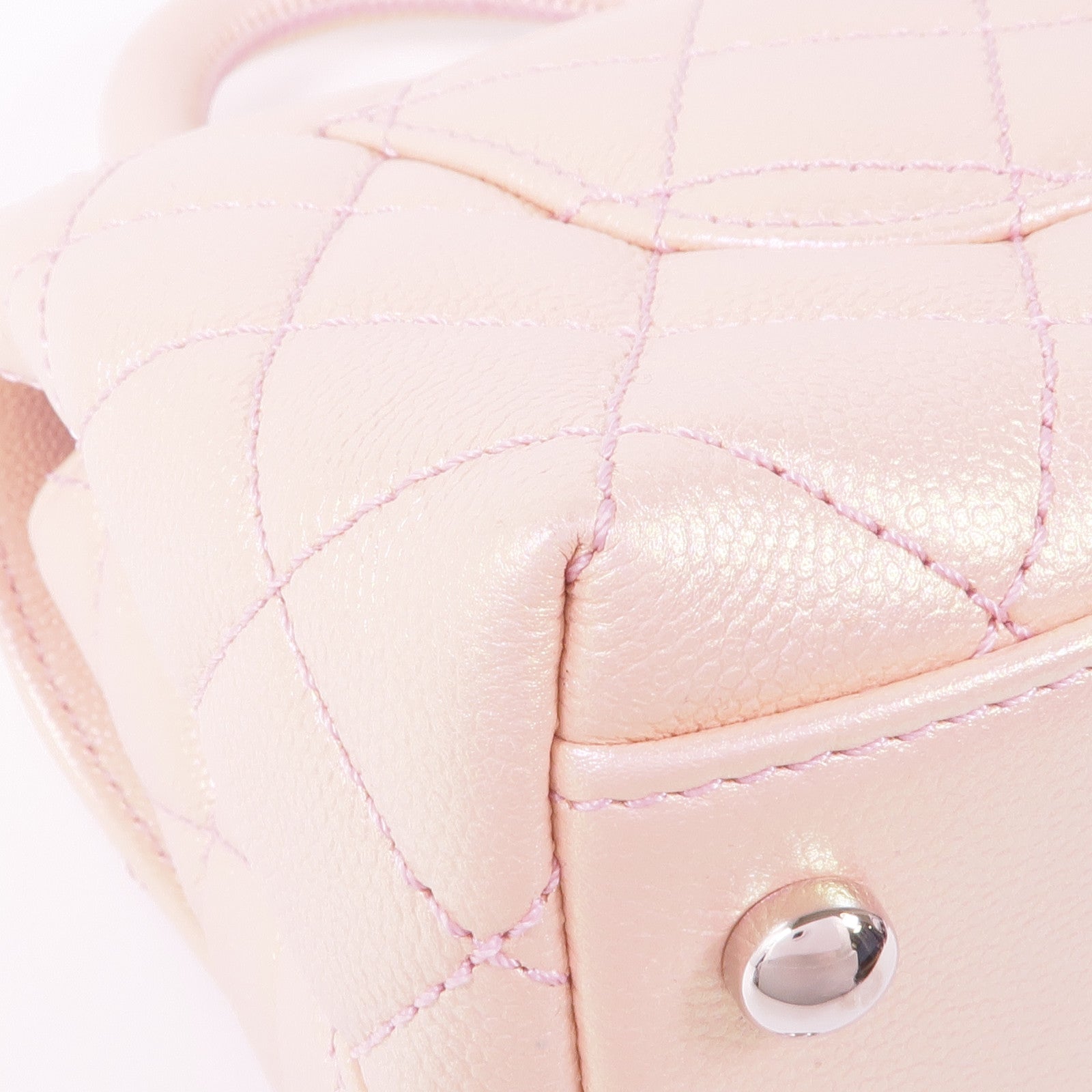 CHANEL 牛皮皮革Coco Handle Mini銀扣手挽肩背兩用袋