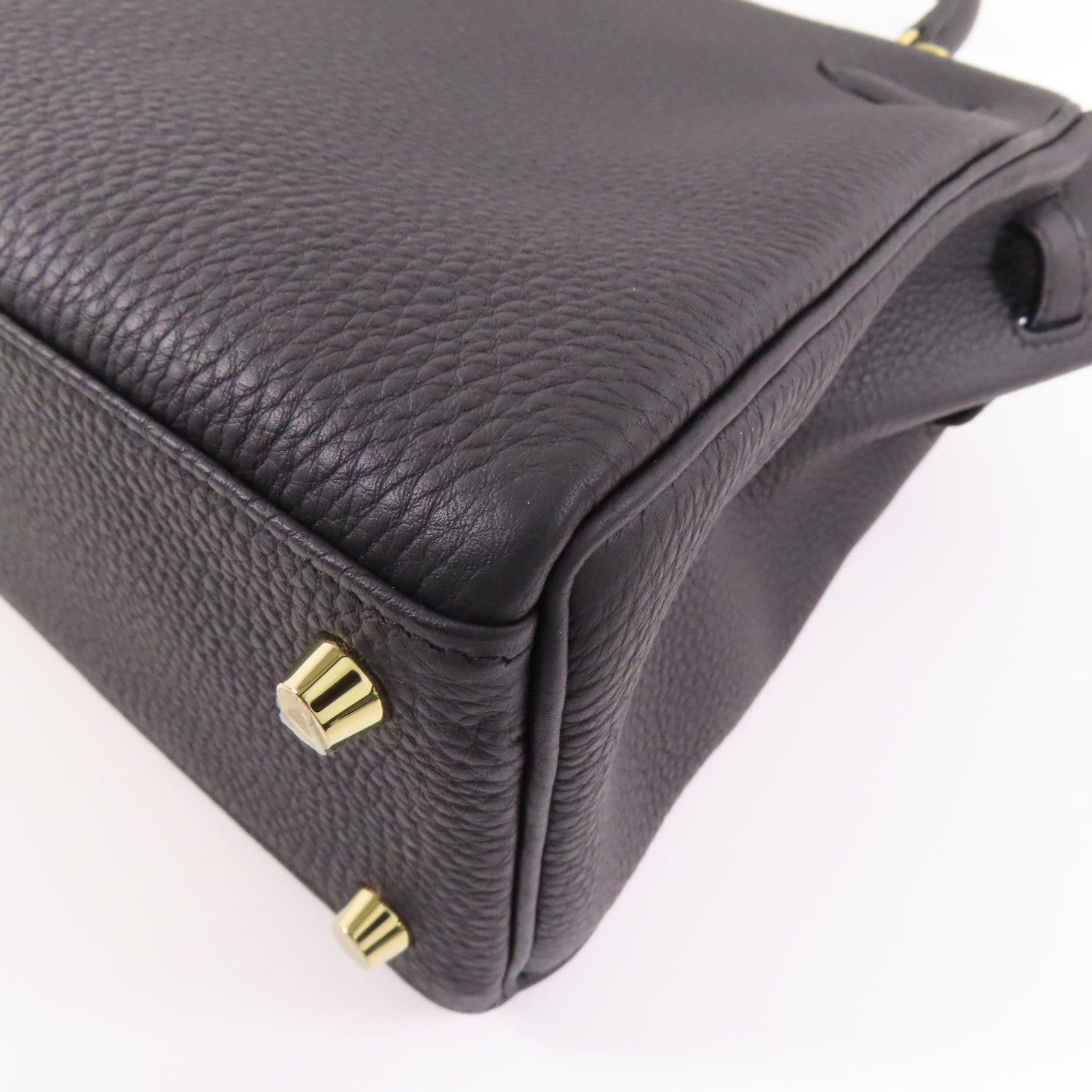 HERMES GHW Kelly 25 2 Way Bag Togo Leather 89 Noir