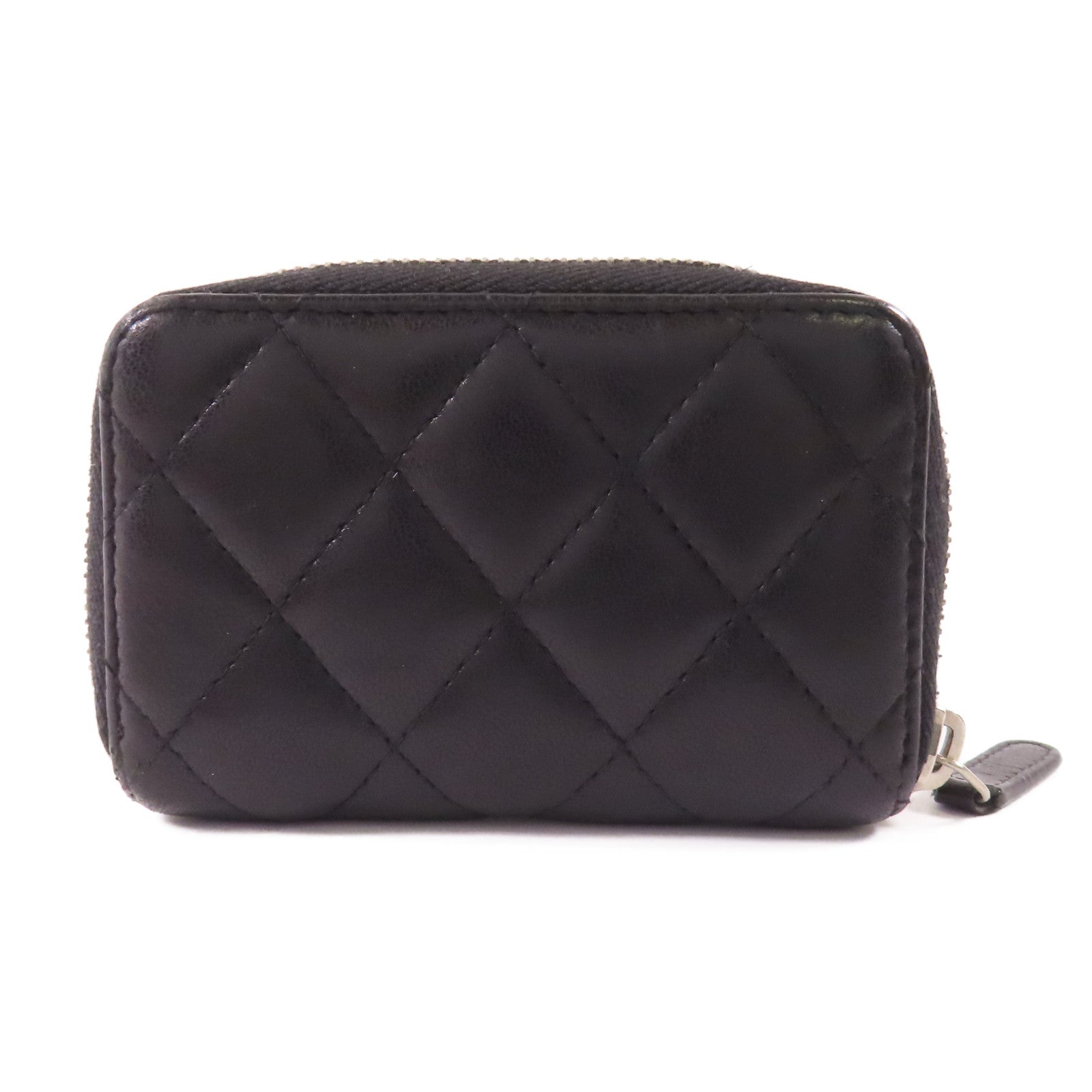 CHANEL 羊皮皮革Card/Coin Case銀扣零錢包/卡片套