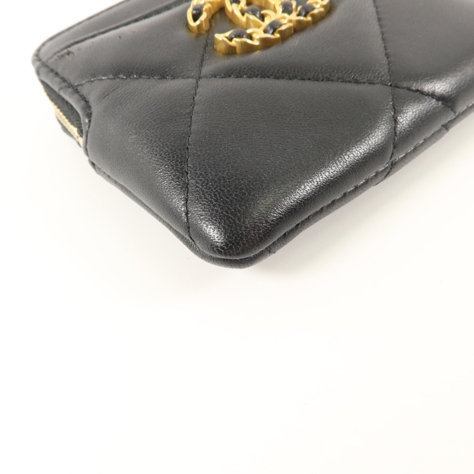 CHANEL 羊皮皮革C19 Zipped Card & Coin Case卡片套