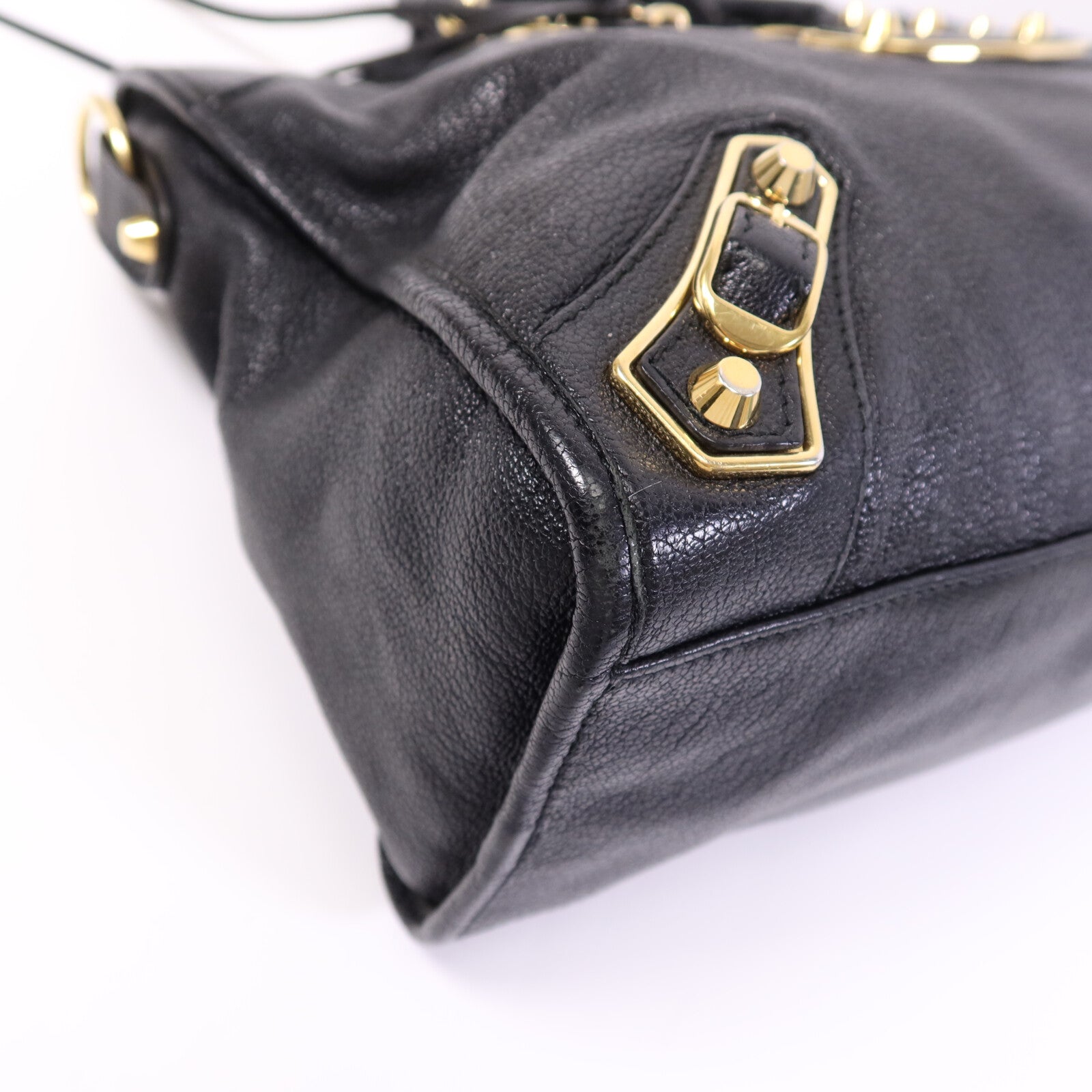 BALENCIAGA 牛皮皮革City金扣肩背袋