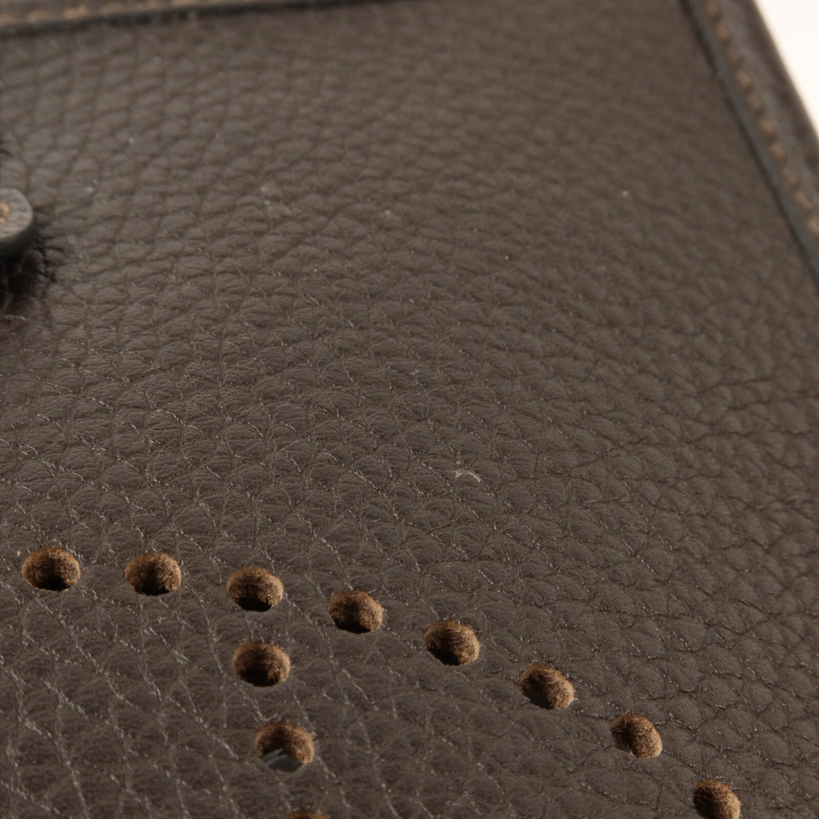 HERMES Clemence皮革Evelyne TPM肩背袋Ebene