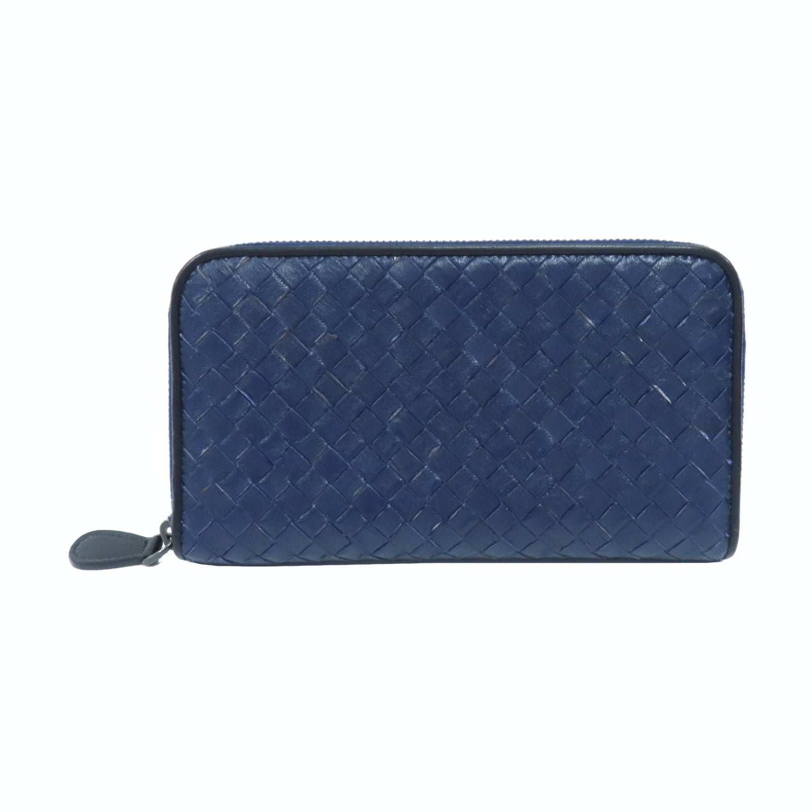 BOTTEGA VENETA 【激減優惠】織紋皮革Long Wallet長錢包藍色