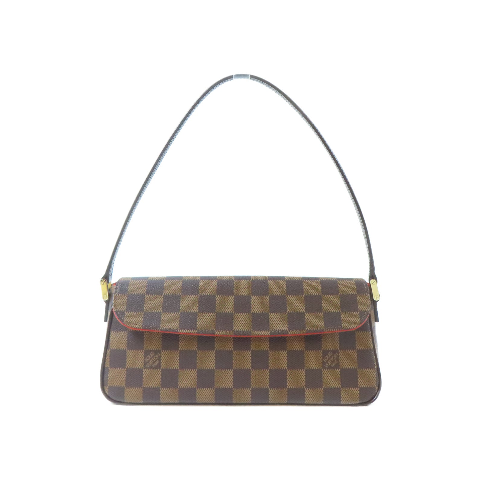 LOUIS VUITTON Damier Recoleta金扣肩背袋啡色