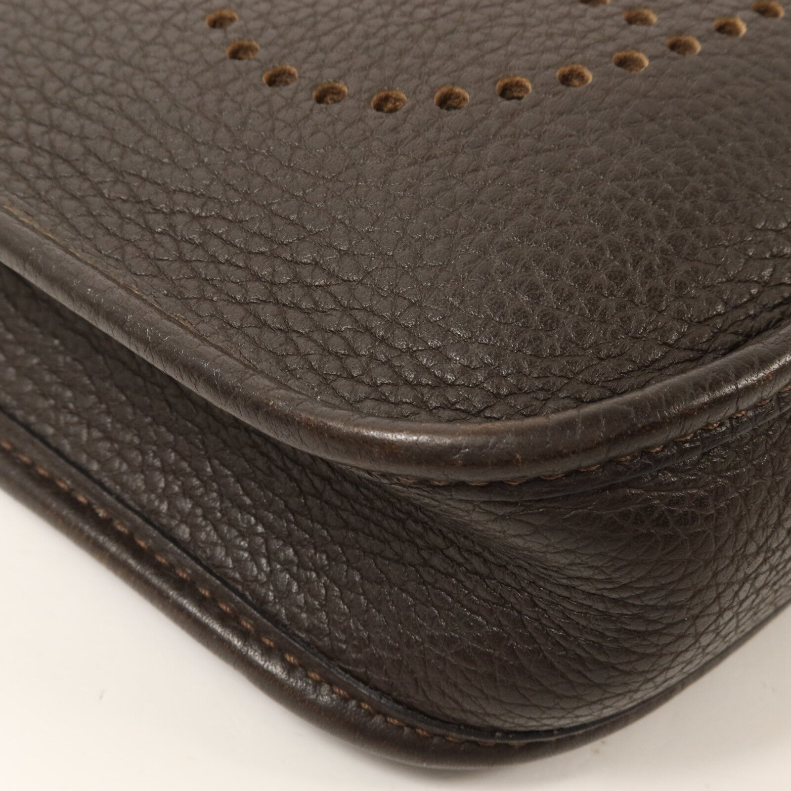 HERMES Clemence皮革Evelyne TPM肩背袋Ebene
